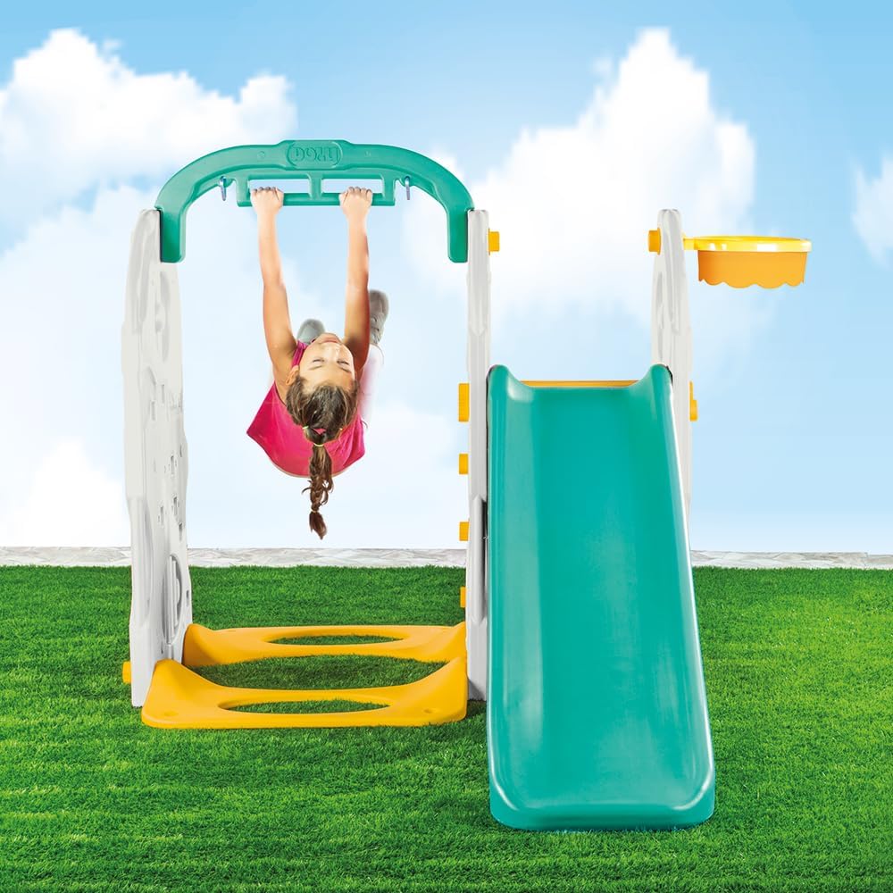 Dolu 4-In-1 Kids Garden Playground Set, Indoor & Outdoor Playground Climbing Frame, Swing and Slide Set - Image 4