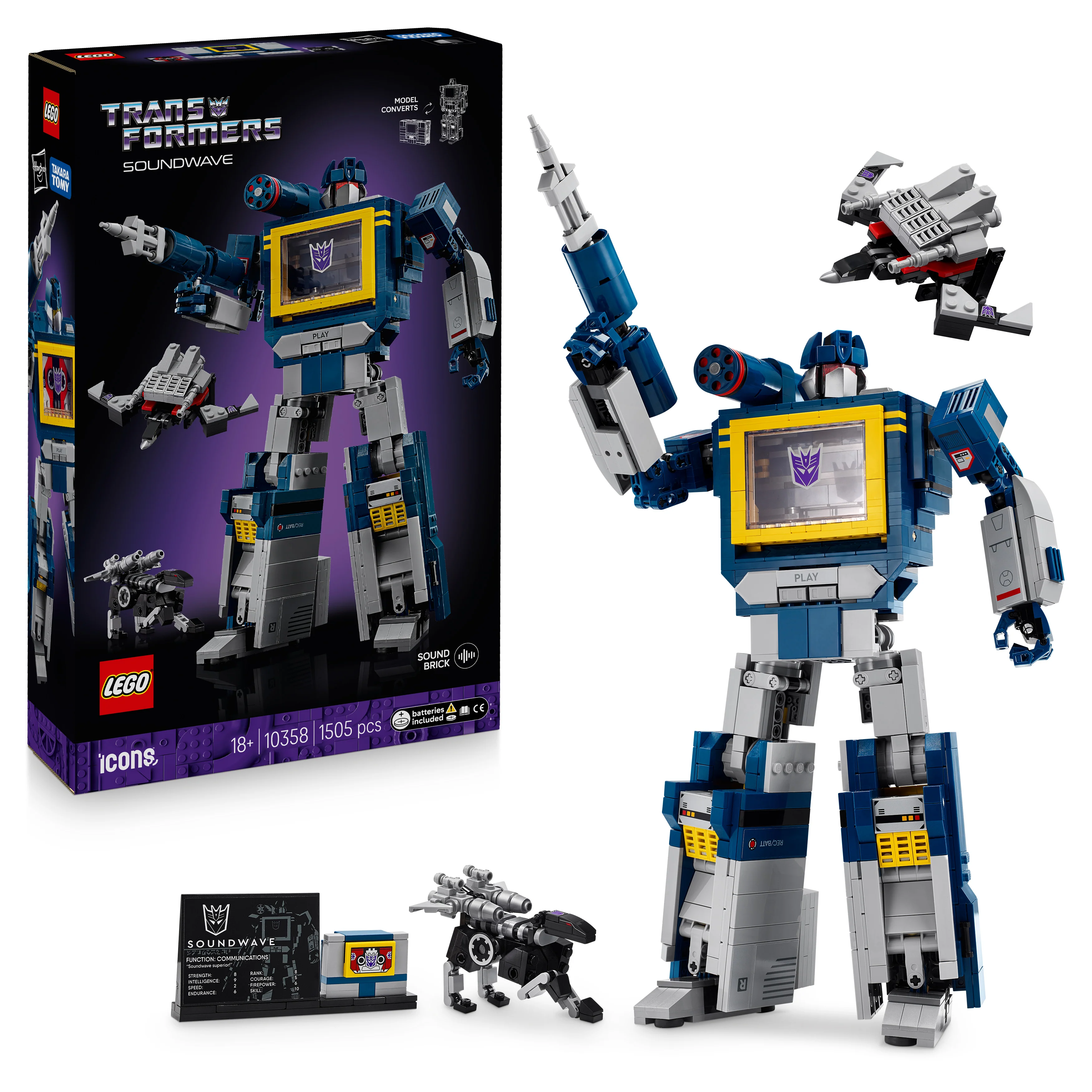 LEGO 10358 Icons Transformers: Soundwave Model Kit Building Set for Adults - Image 4