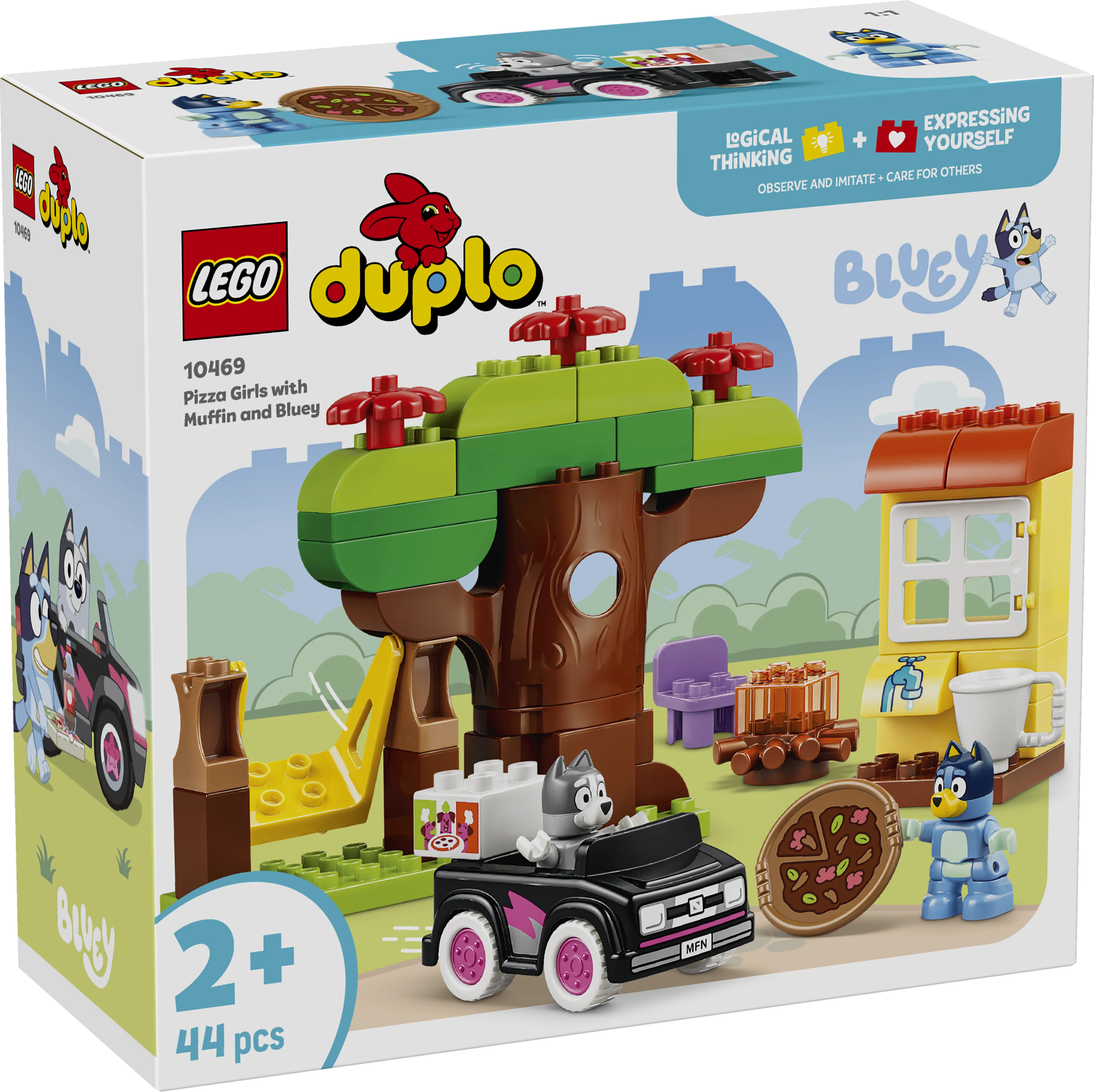 LEGO 10469 DUPLO Bluey Pizza Girls with Muffin and Bluey
