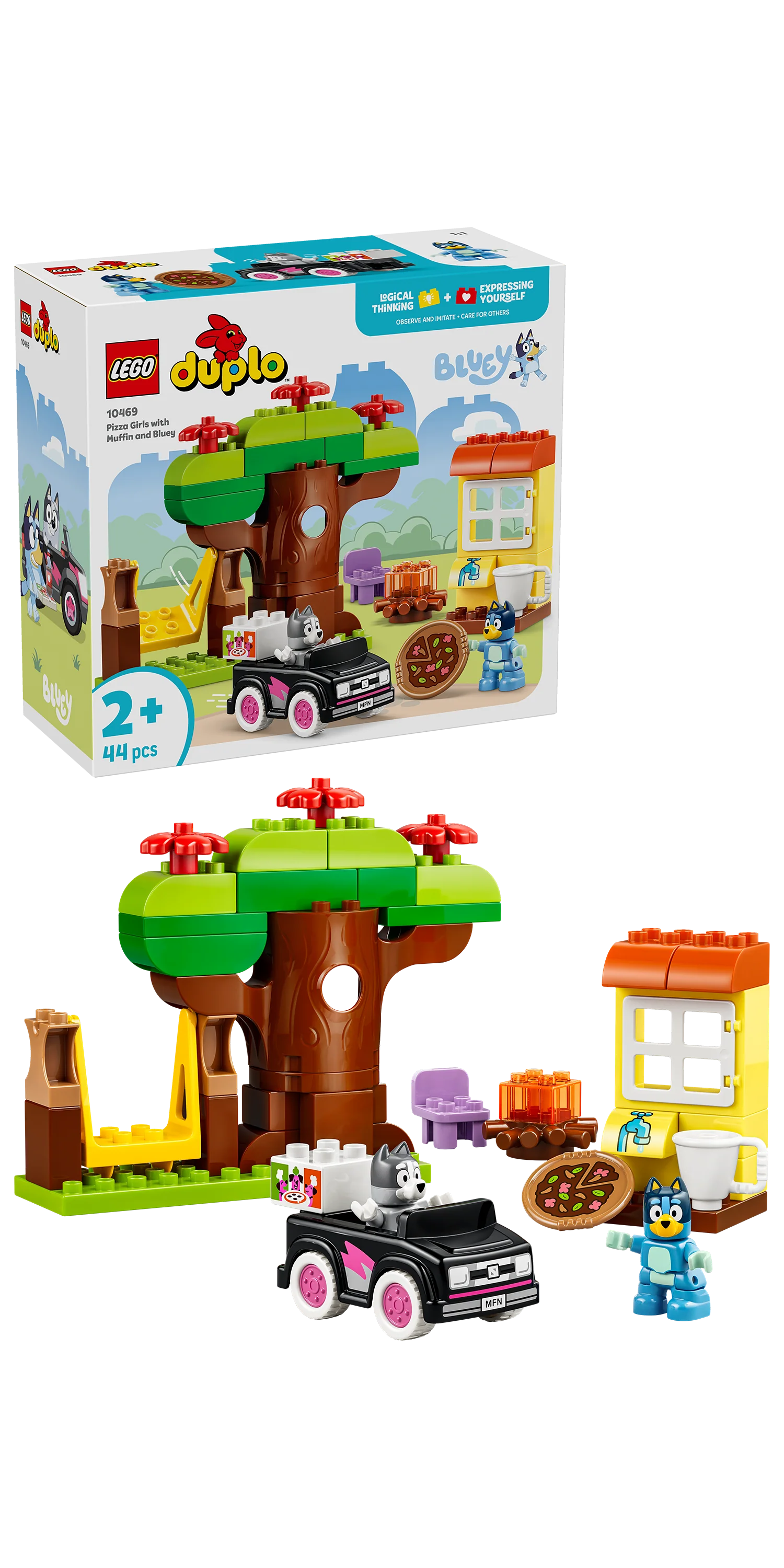 LEGO 10469 DUPLO Bluey Pizza Girls with Muffin and Bluey - Image 4