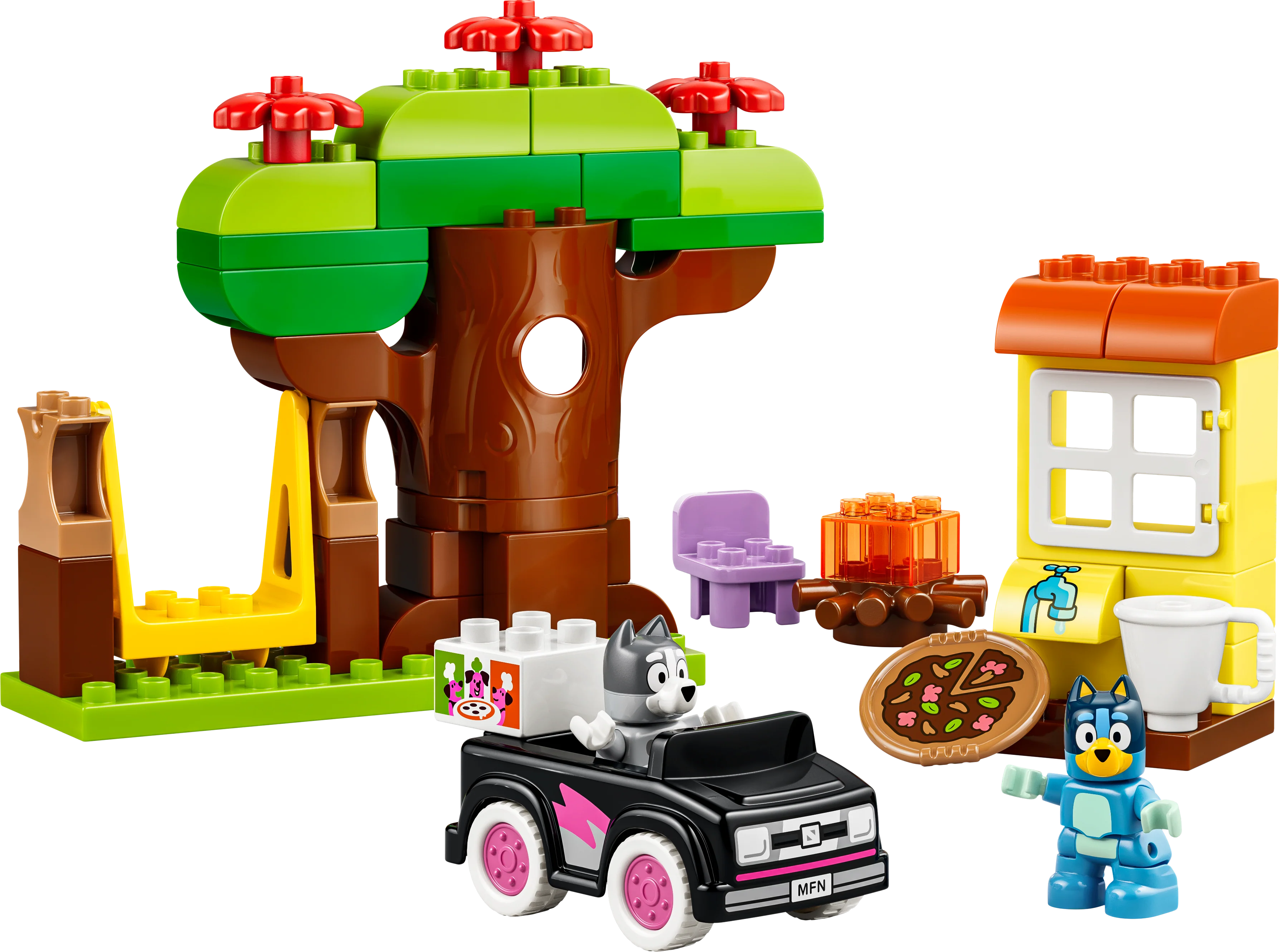 LEGO 10469 DUPLO Bluey Pizza Girls with Muffin and Bluey - Image 5