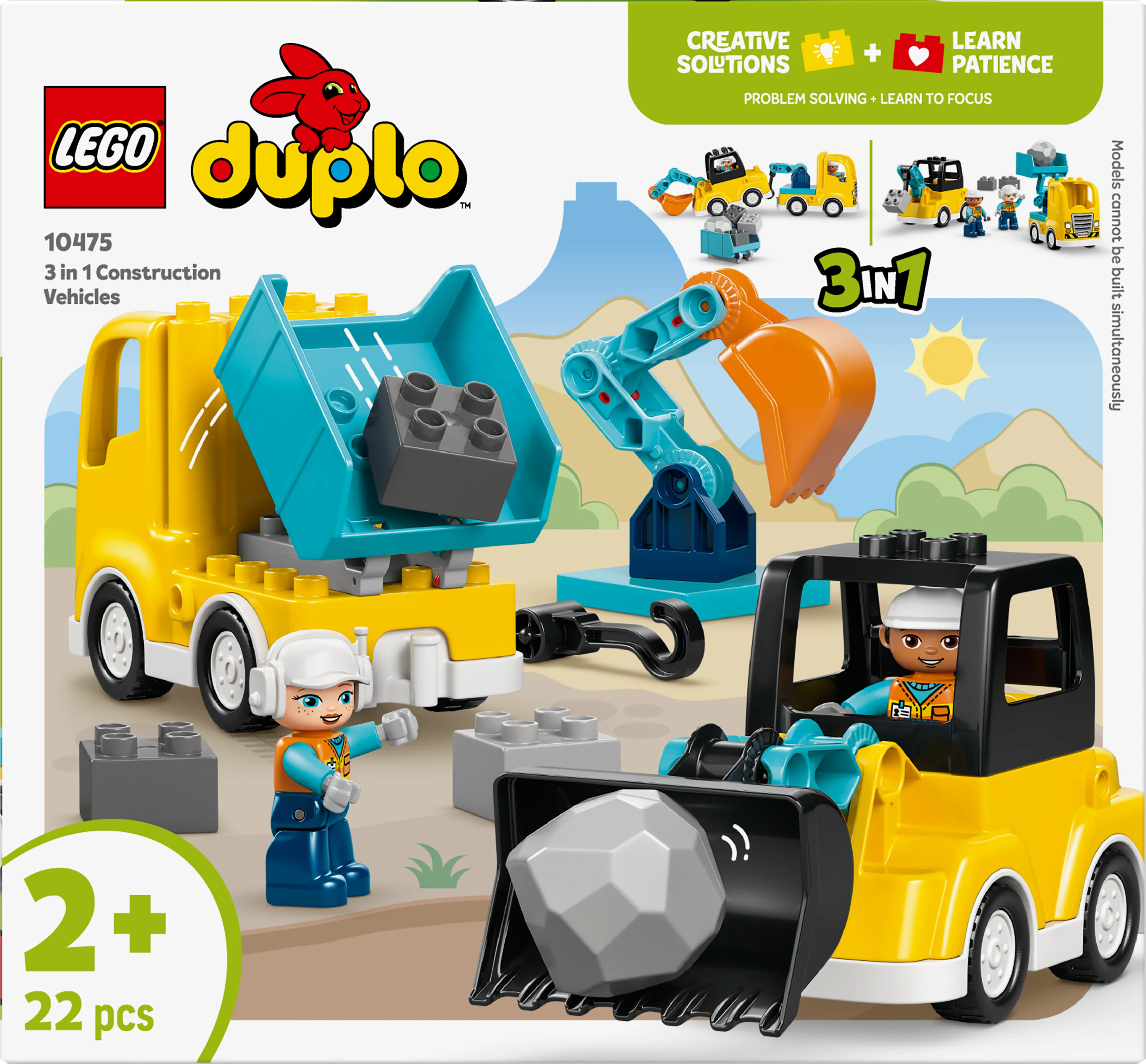 LEGO 10475 DUPLO Town 3 in 1 Construction Vehicles - Image 3