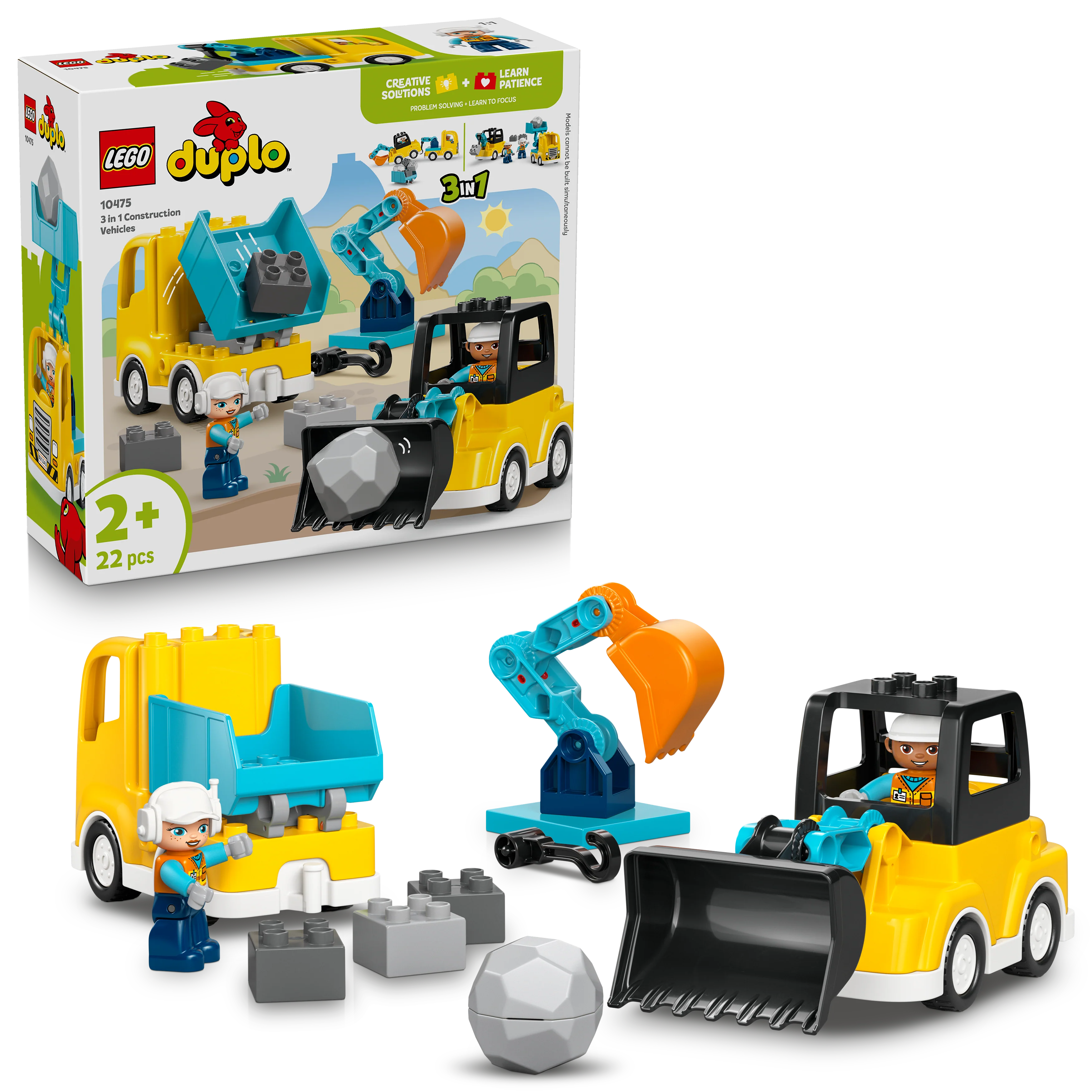 LEGO 10475 DUPLO Town 3 in 1 Construction Vehicles - Image 4