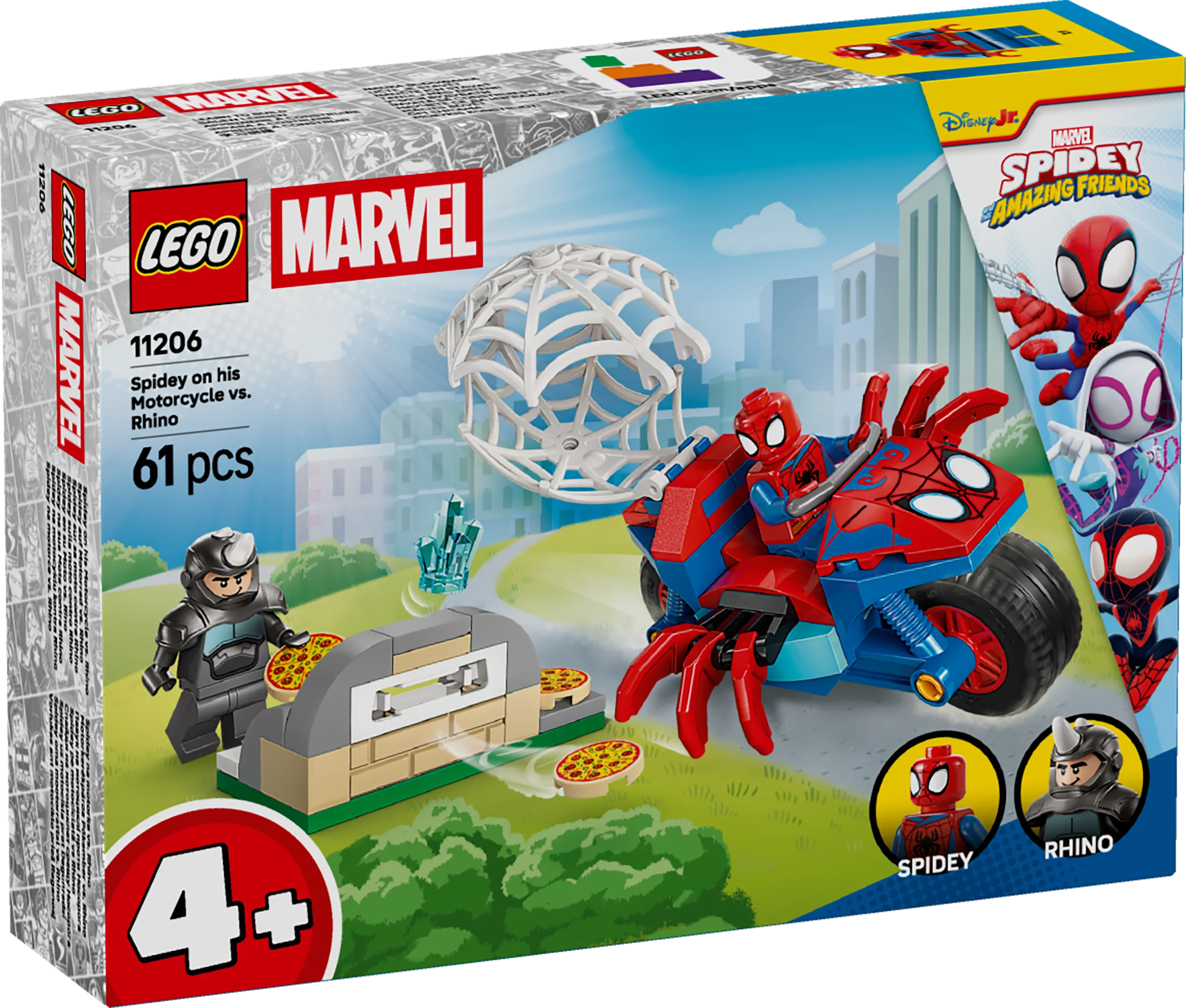 LEGO 11206 Marvel Spidey And His Amazing Friends Spidey on his Motorcycle vs. Rhino - Image 5