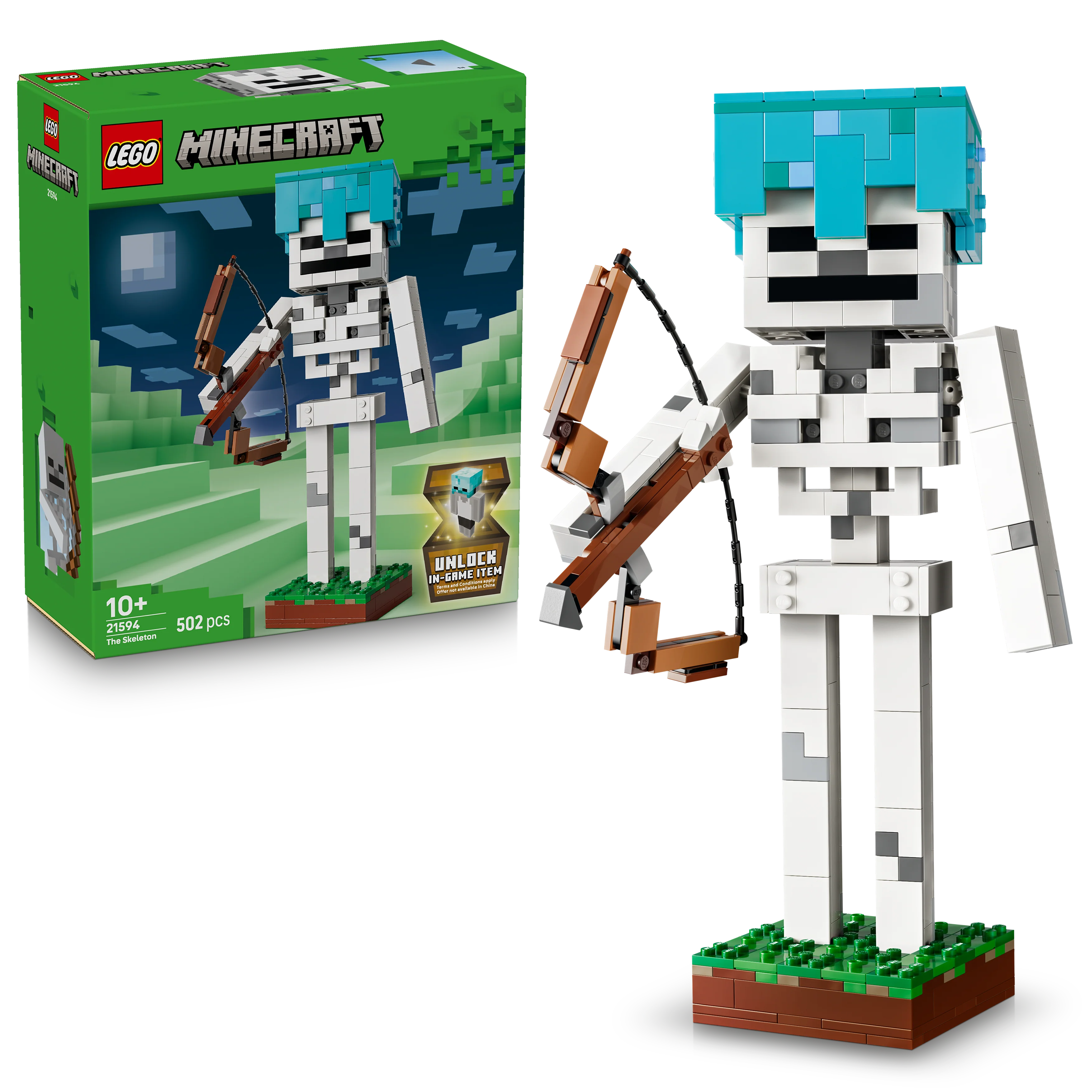 LEGO 21594 Minecraft The Skeleton Gaming Decor Toy - Image 2
