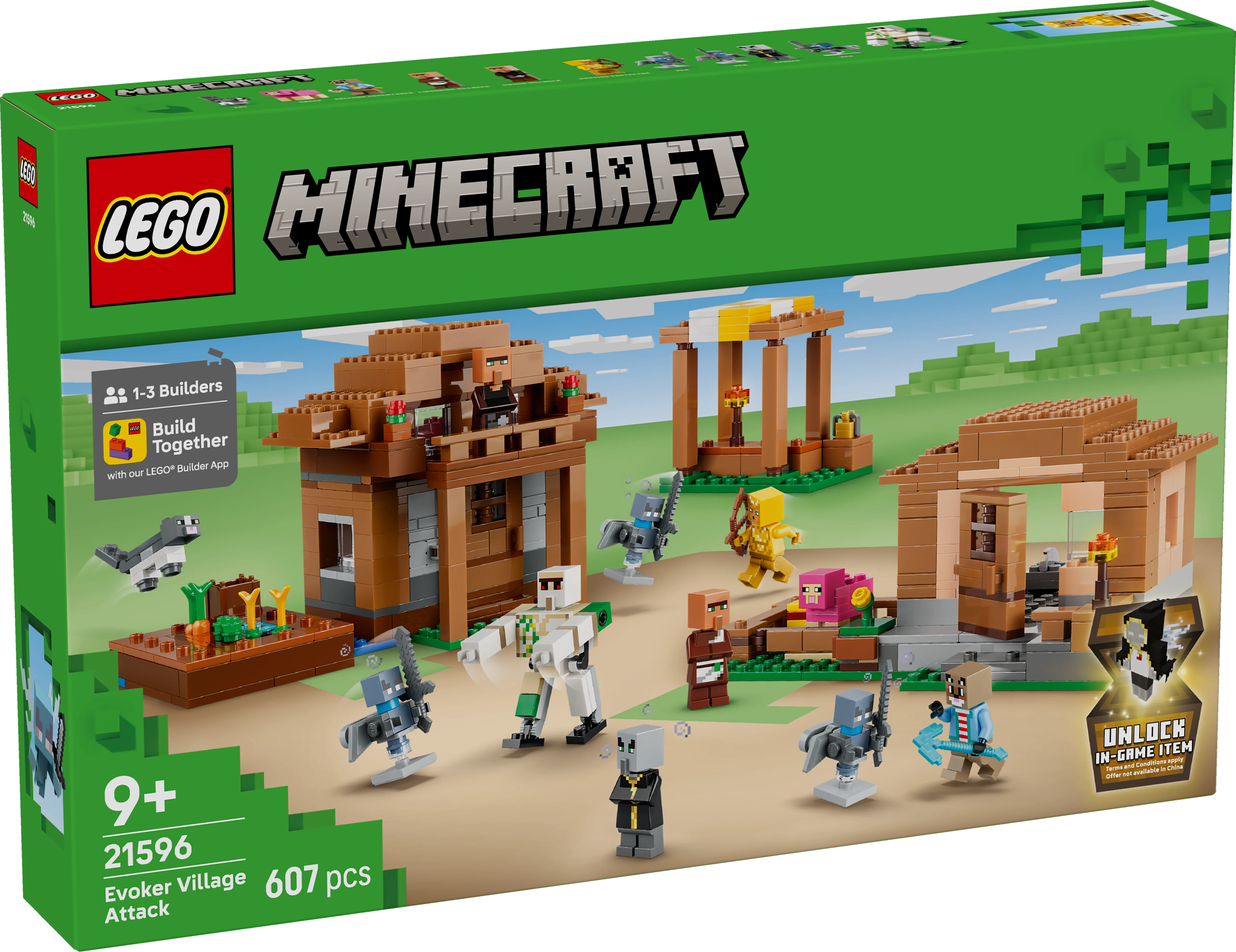 LEGO 21596 Minecraft Evoker Village Attack Toy Playset - Image 3