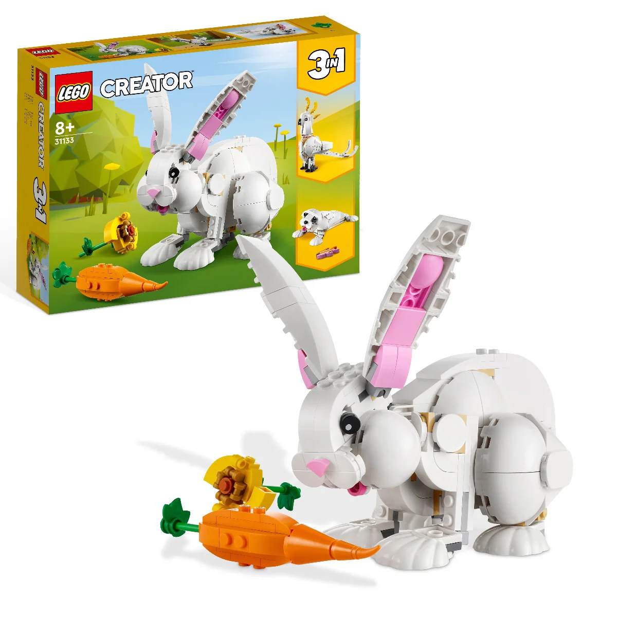 LEGO 31133 Creator 3in1 White Rabbit Toy Animal Figures Set - Image 2