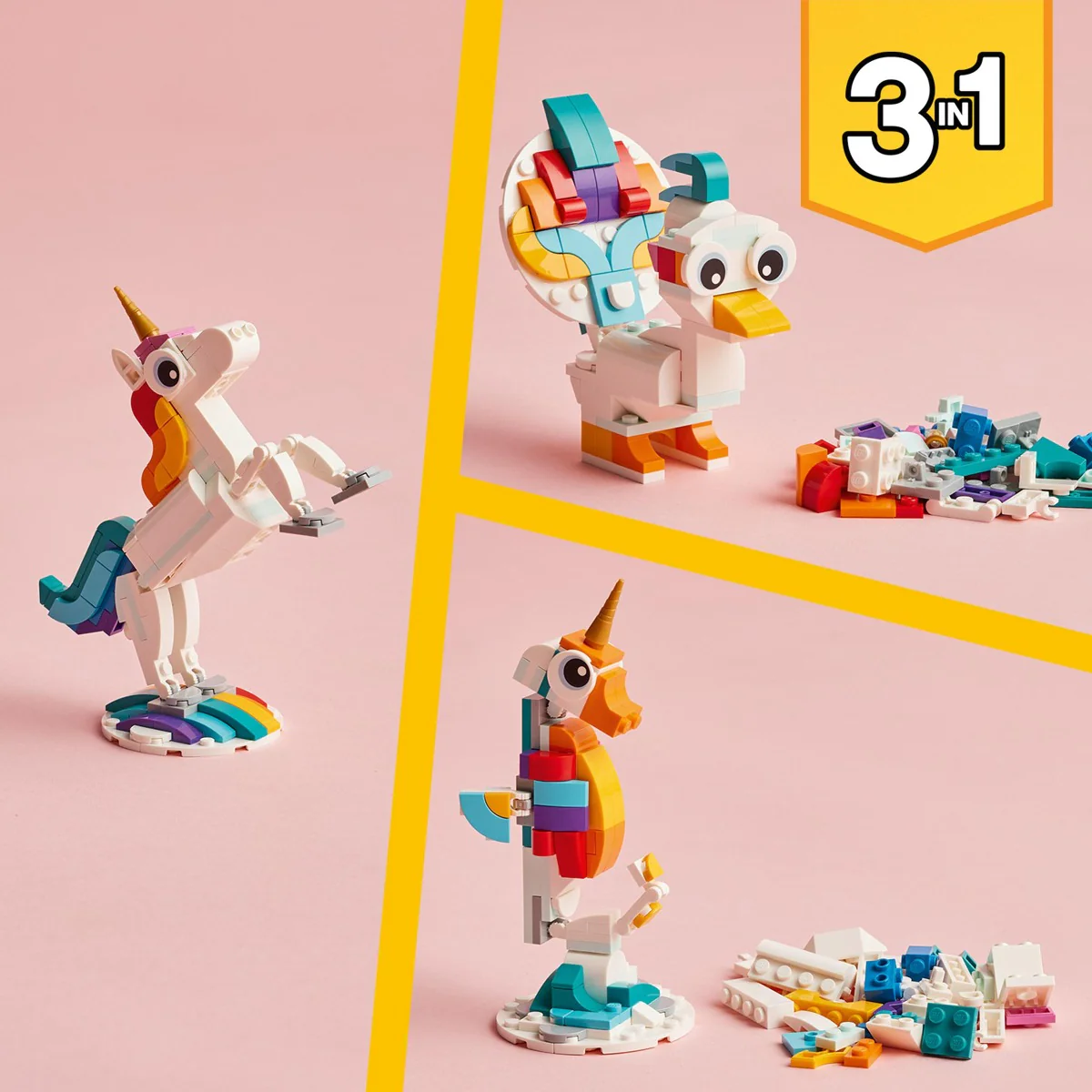 LEGO 31140 Creator 3 in 1 Magical Unicorn Toys Animal Playset - Image 6