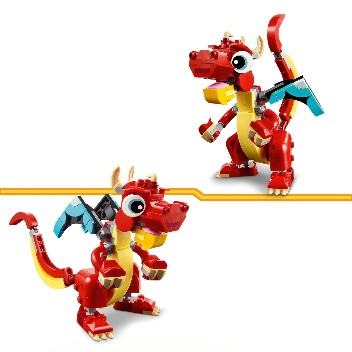 LEGO 31145 Creator 3in1 Red Dragon Set Toy with Animal Figures - Image 4
