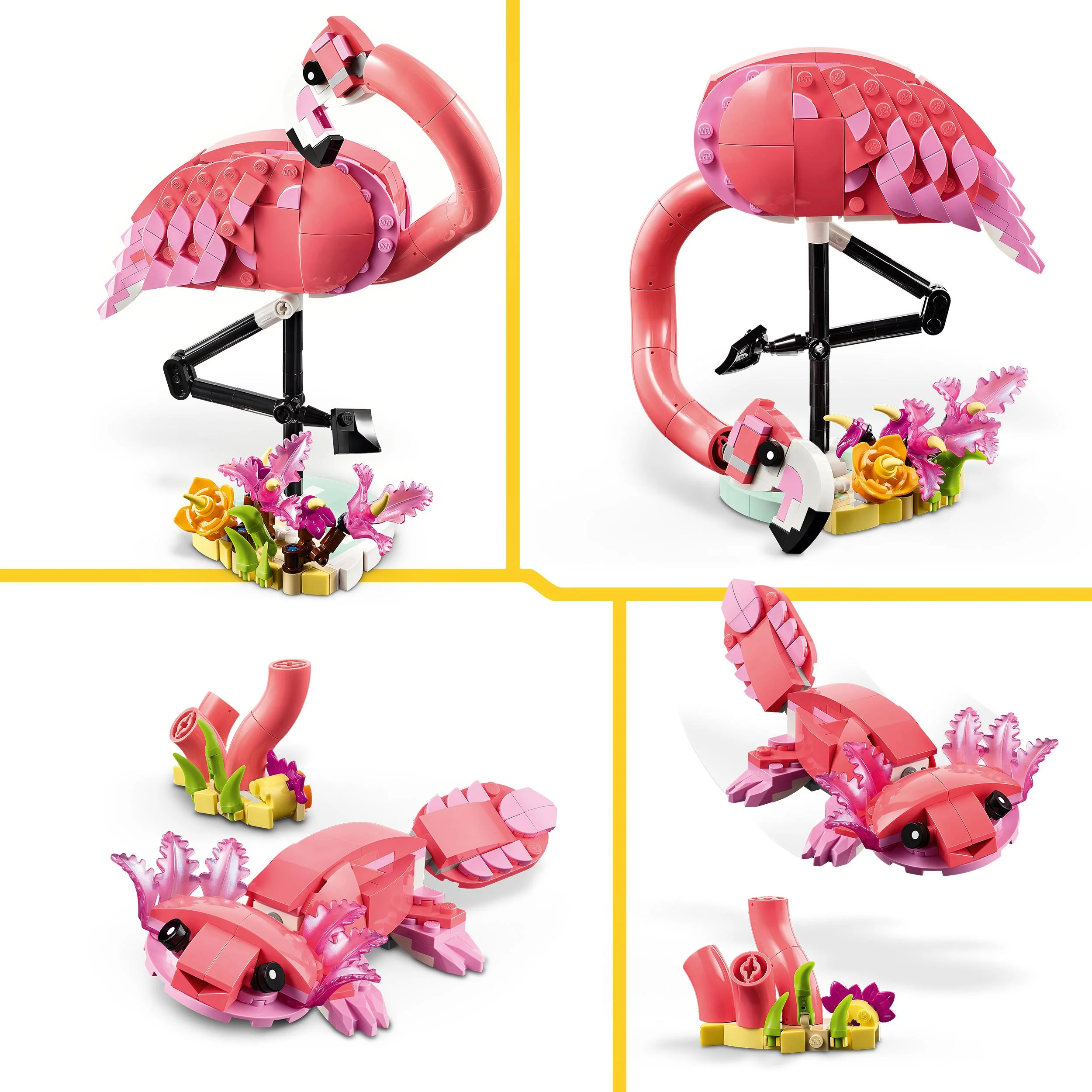 LEGO 31170 Creator 3in1 Wild Animals: Pink Flamingo Animal Toy Set - Image 4