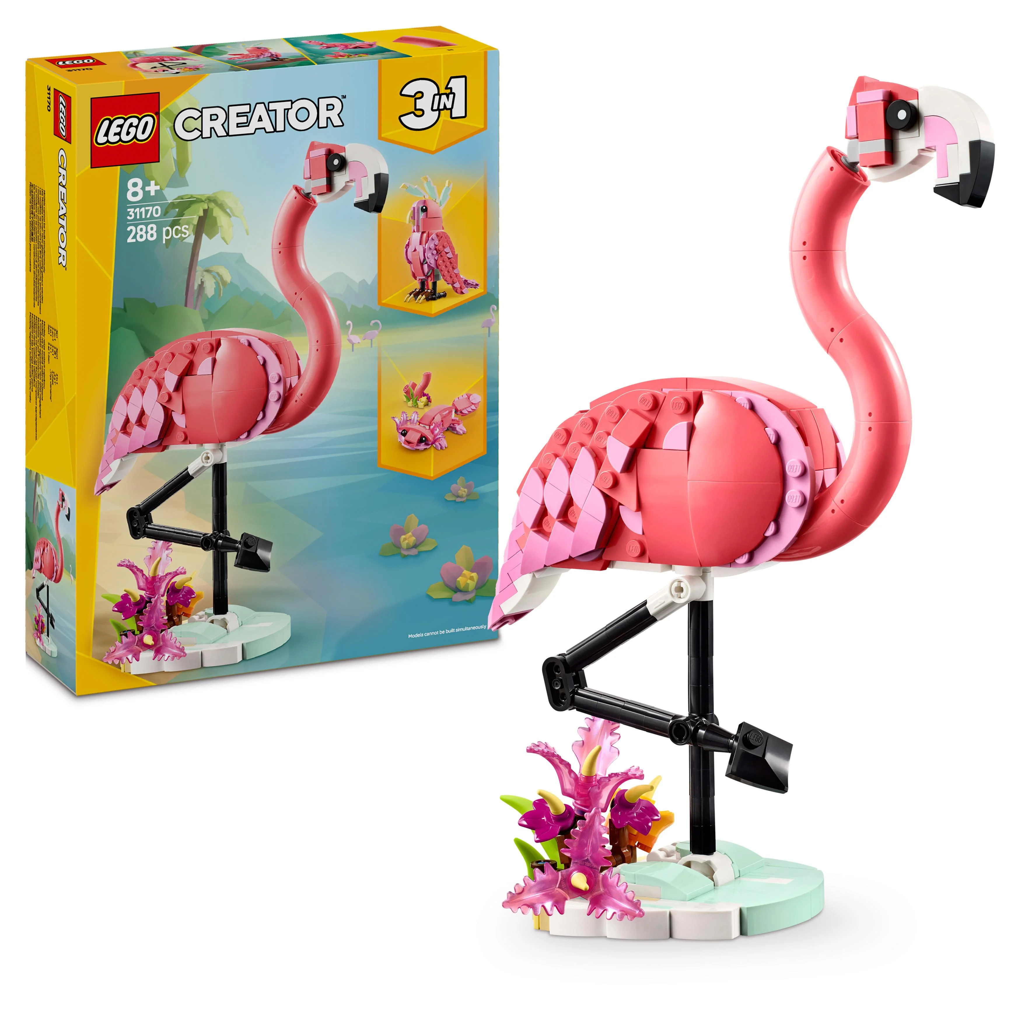 LEGO 31170 Creator 3in1 Wild Animals: Pink Flamingo Animal Toy Set - Image 6