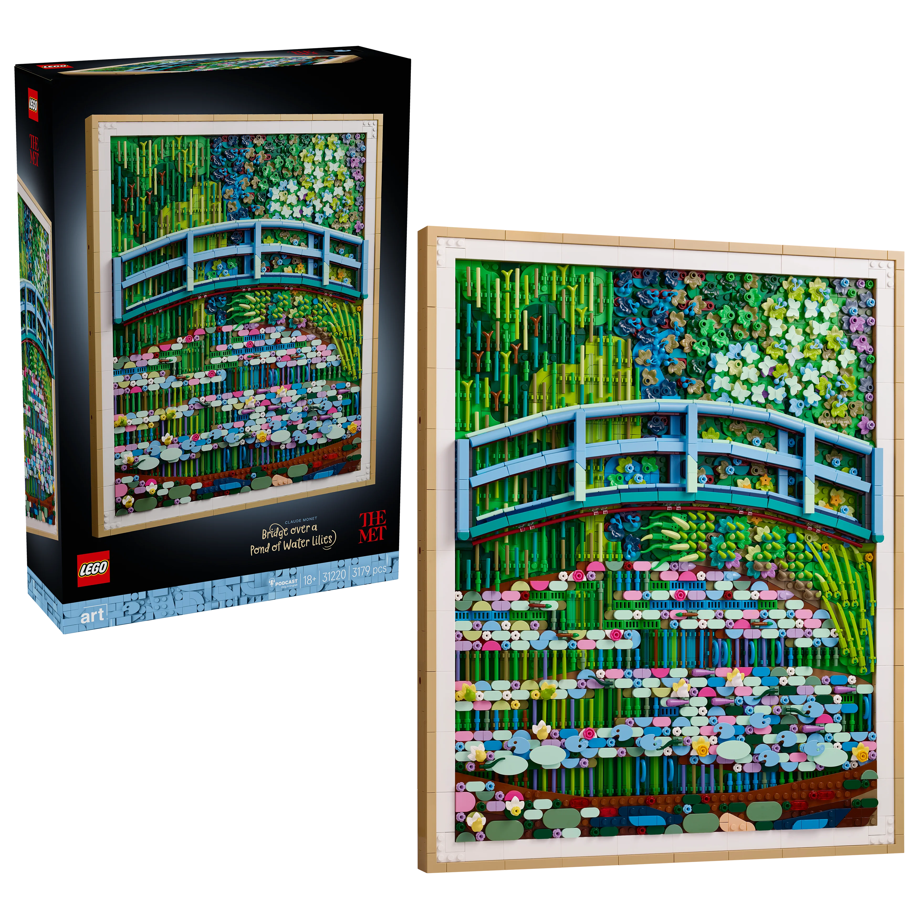LEGO 31220 ART Claude Monet – Bridge over a Pond of Water Lilies