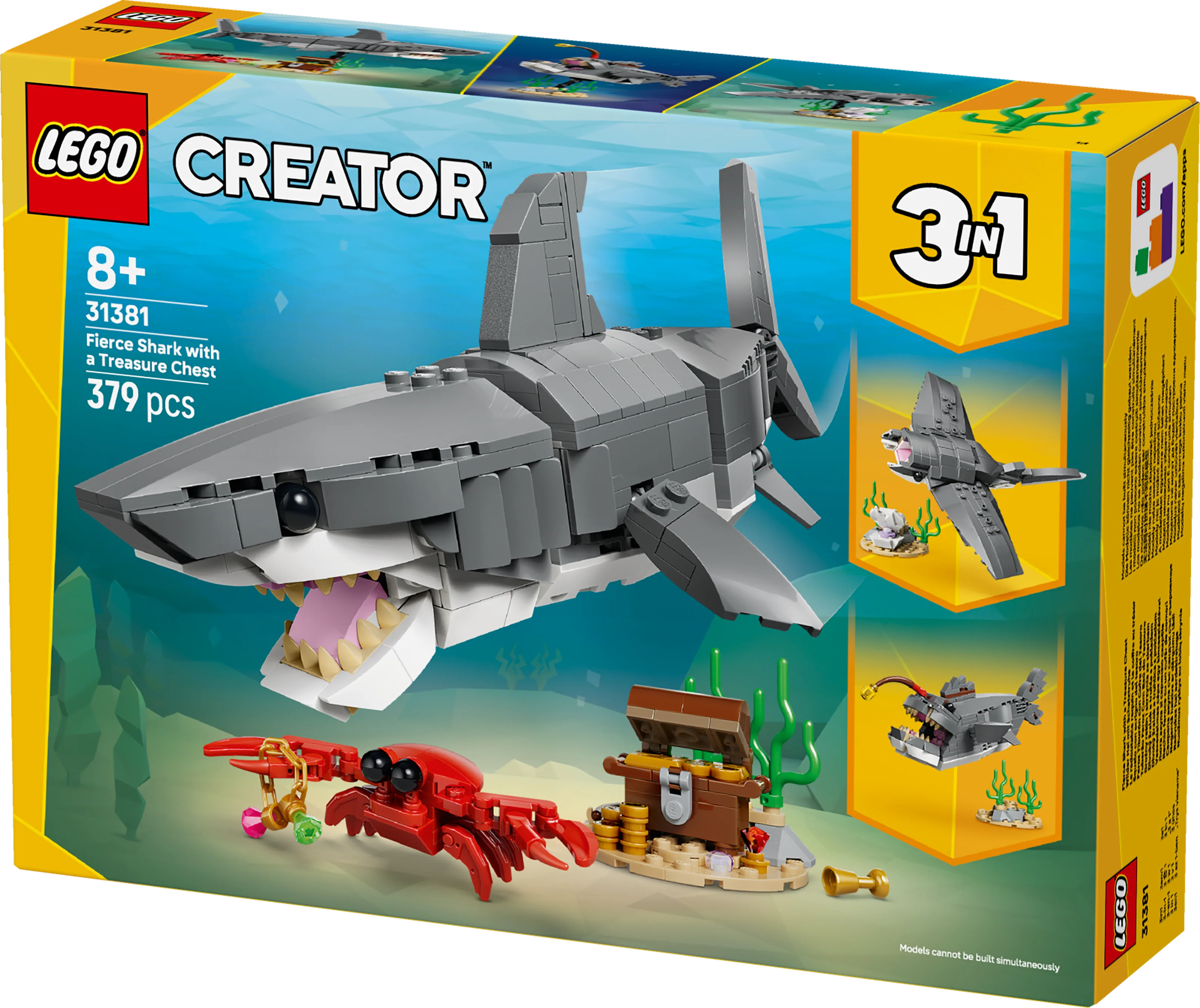 LEGO 31381 LEGO Creator Fierce Shark with a Treasure Chest - Image 5