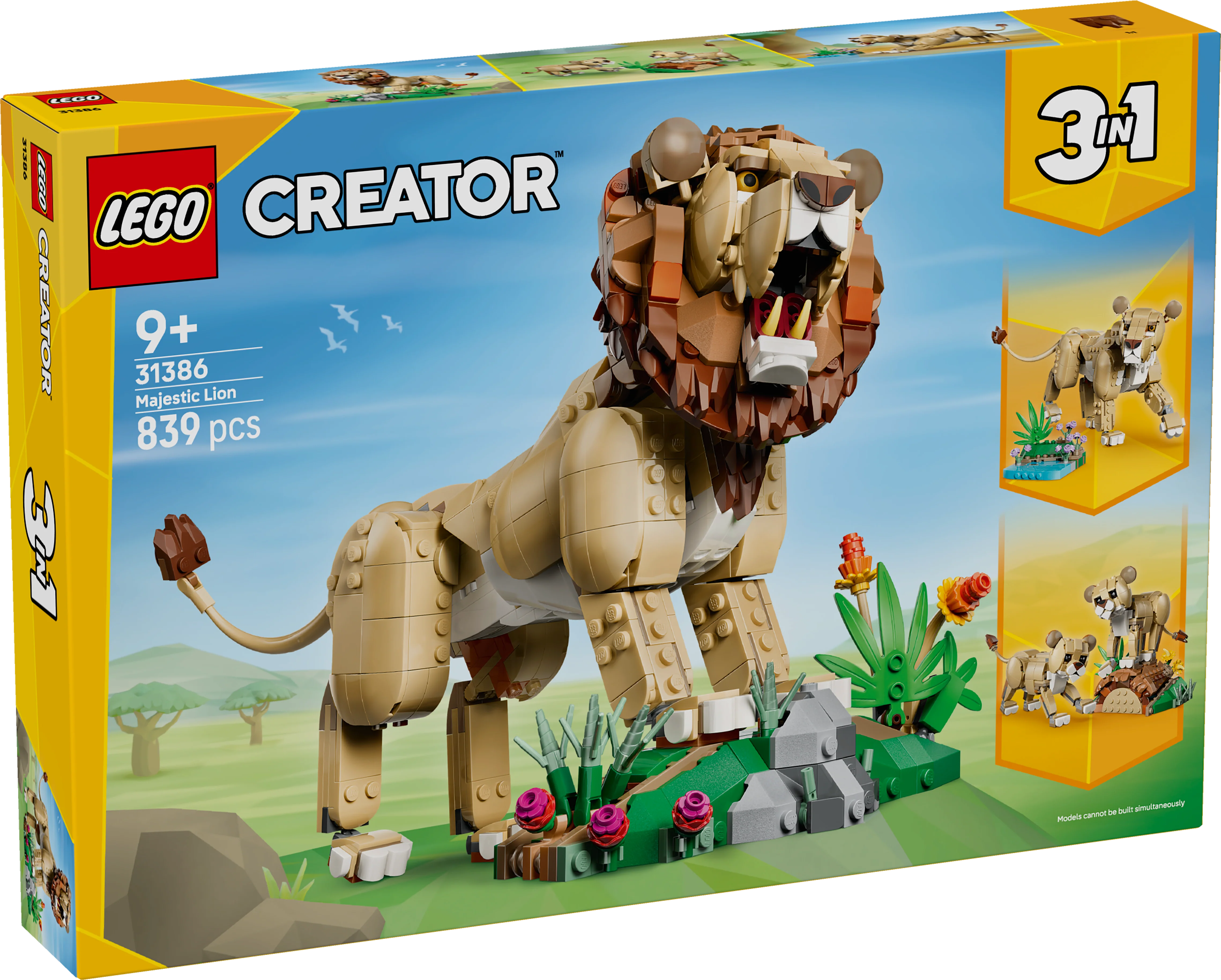 LEGO 31386 Creator 3 in 1 Wild Animals: Majestic Lion Toy - Image 3