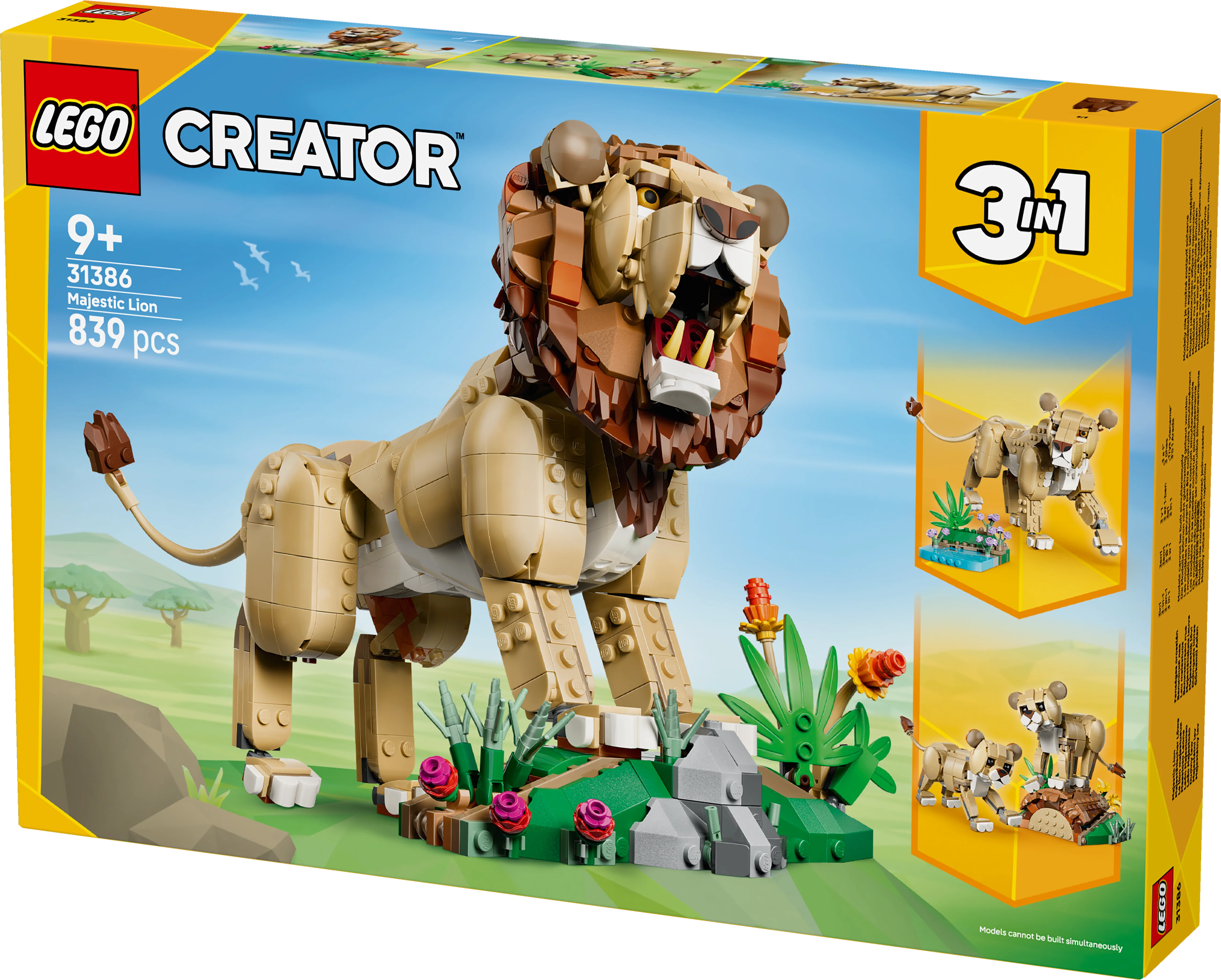 LEGO 31386 Creator 3 in 1 Wild Animals: Majestic Lion Toy - Image 5