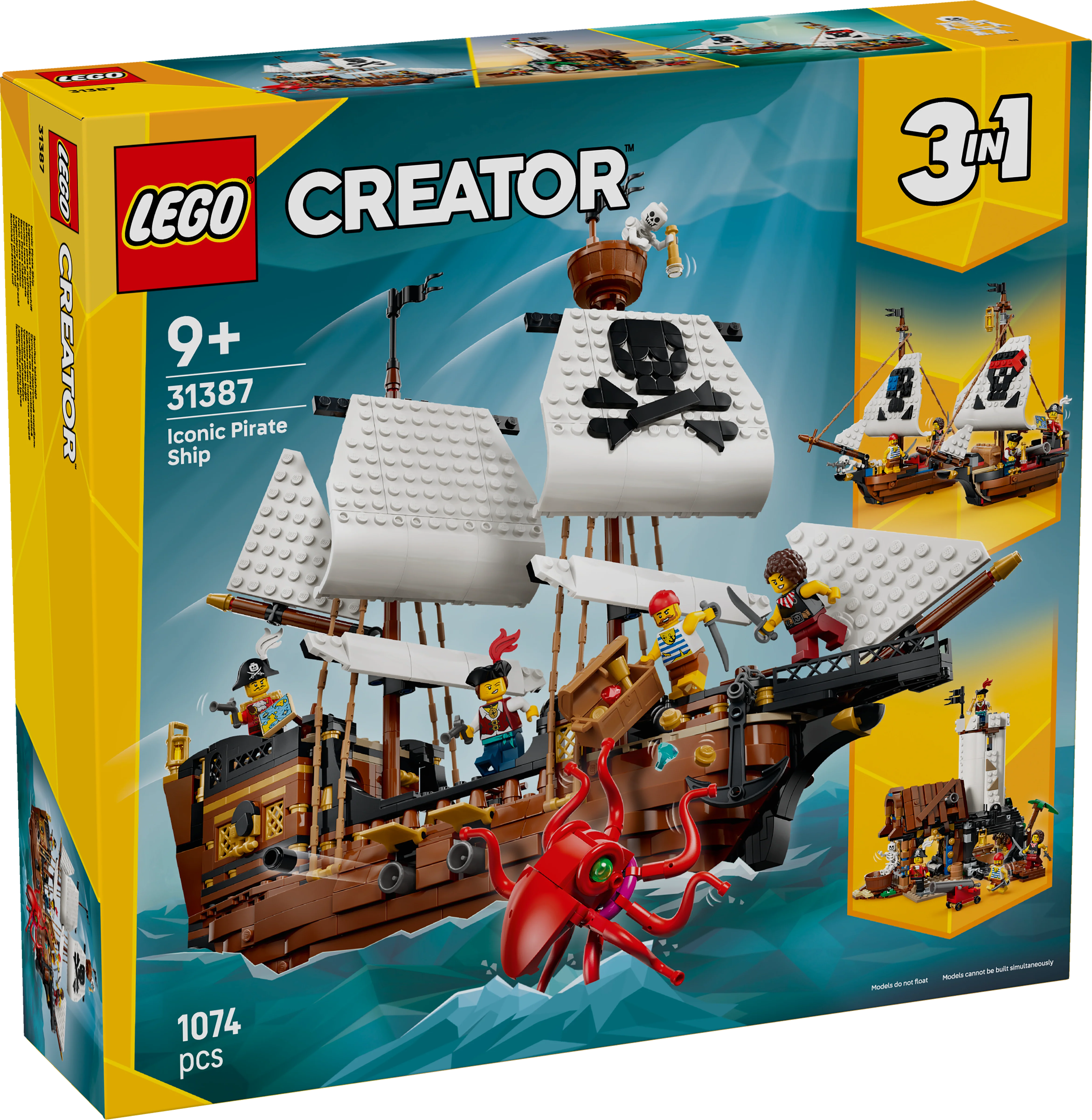 LEGO 31387 Creator 3 in 1 Iconic Pirate Ship Toy