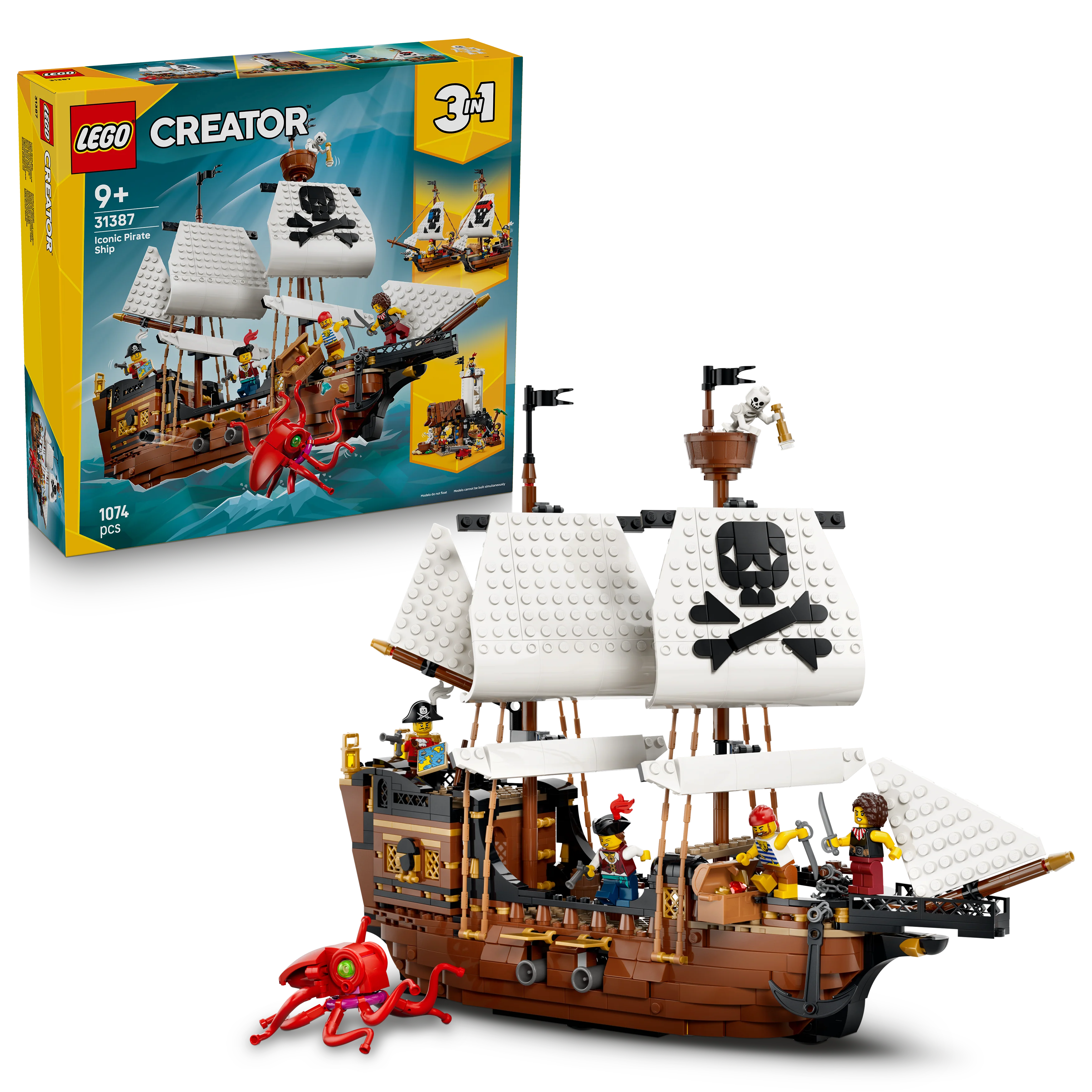 LEGO 31387 Creator 3 in 1 Iconic Pirate Ship Toy - Image 4