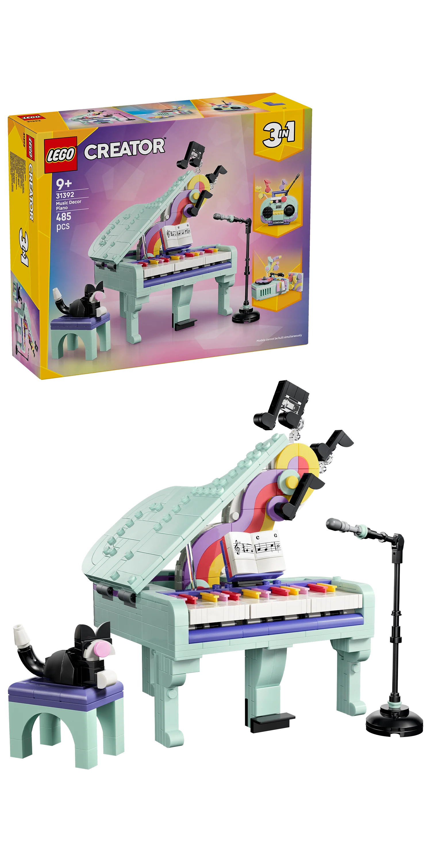 LEGO 31392 Creator 3 in 1 Music Decor Piano with Cat - Image 2