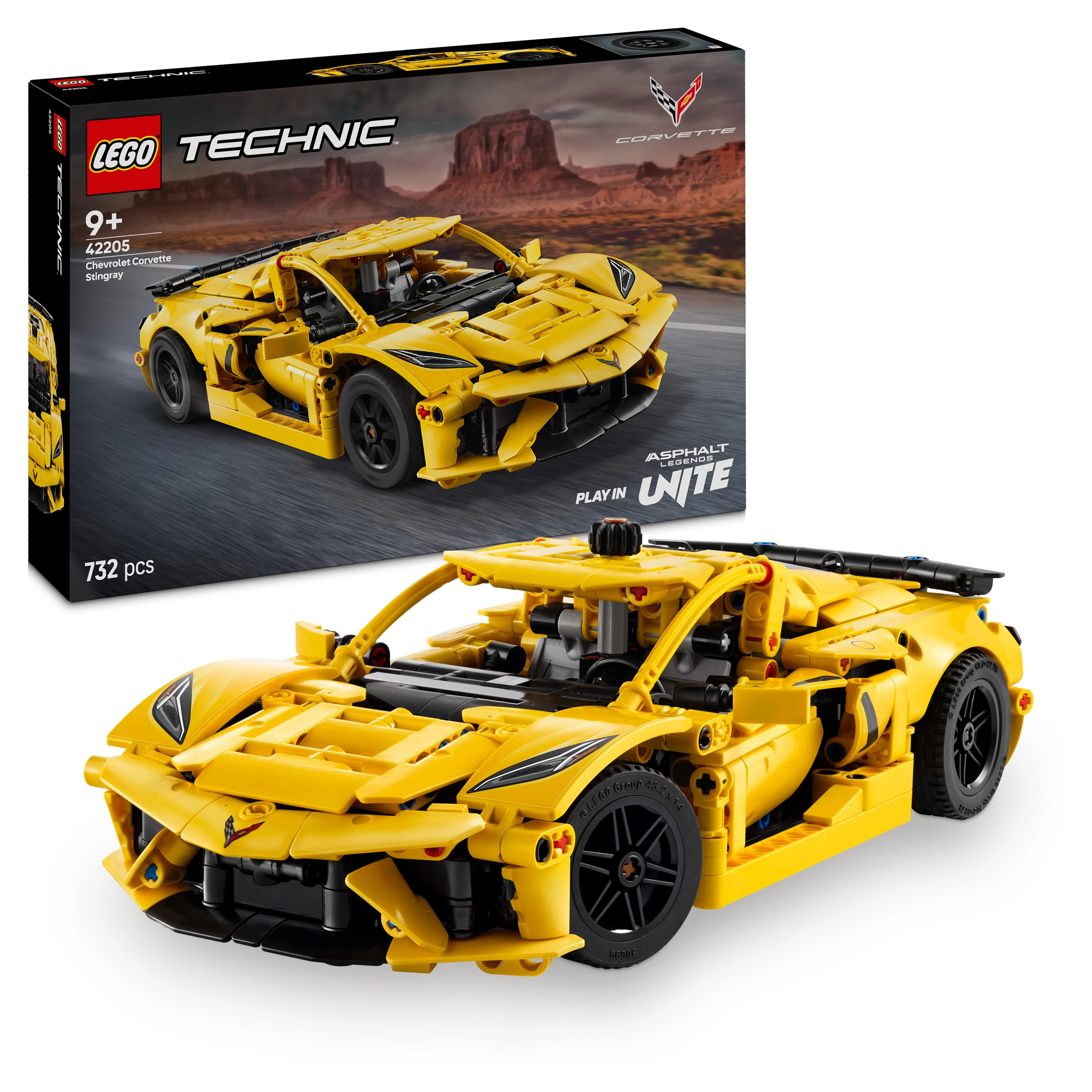 LEGO 42205 Technic Chevrolet Corvette Stingray Car Toy Set - Image 6