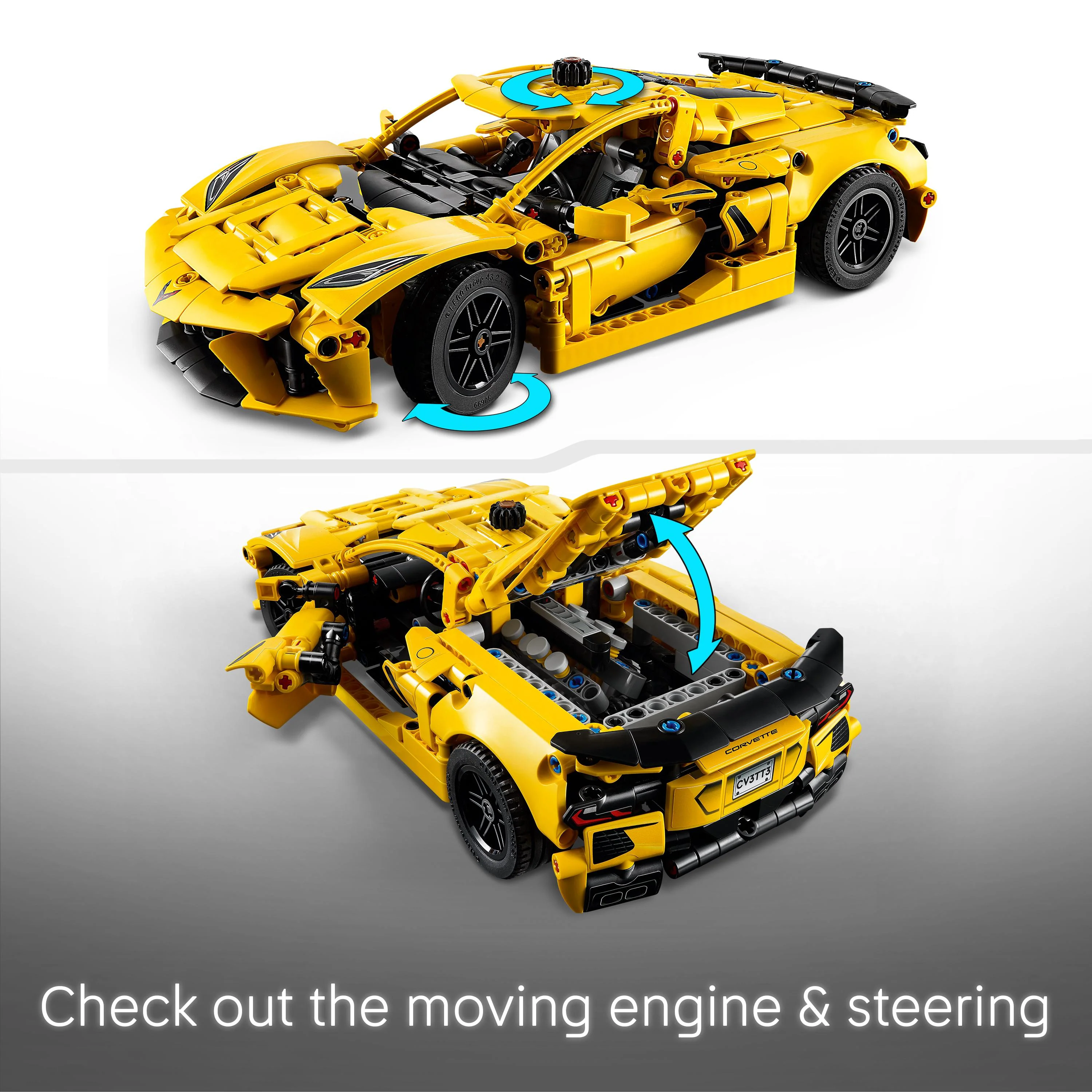 LEGO 42205 Technic Chevrolet Corvette Stingray Car Toy Set - Image 9