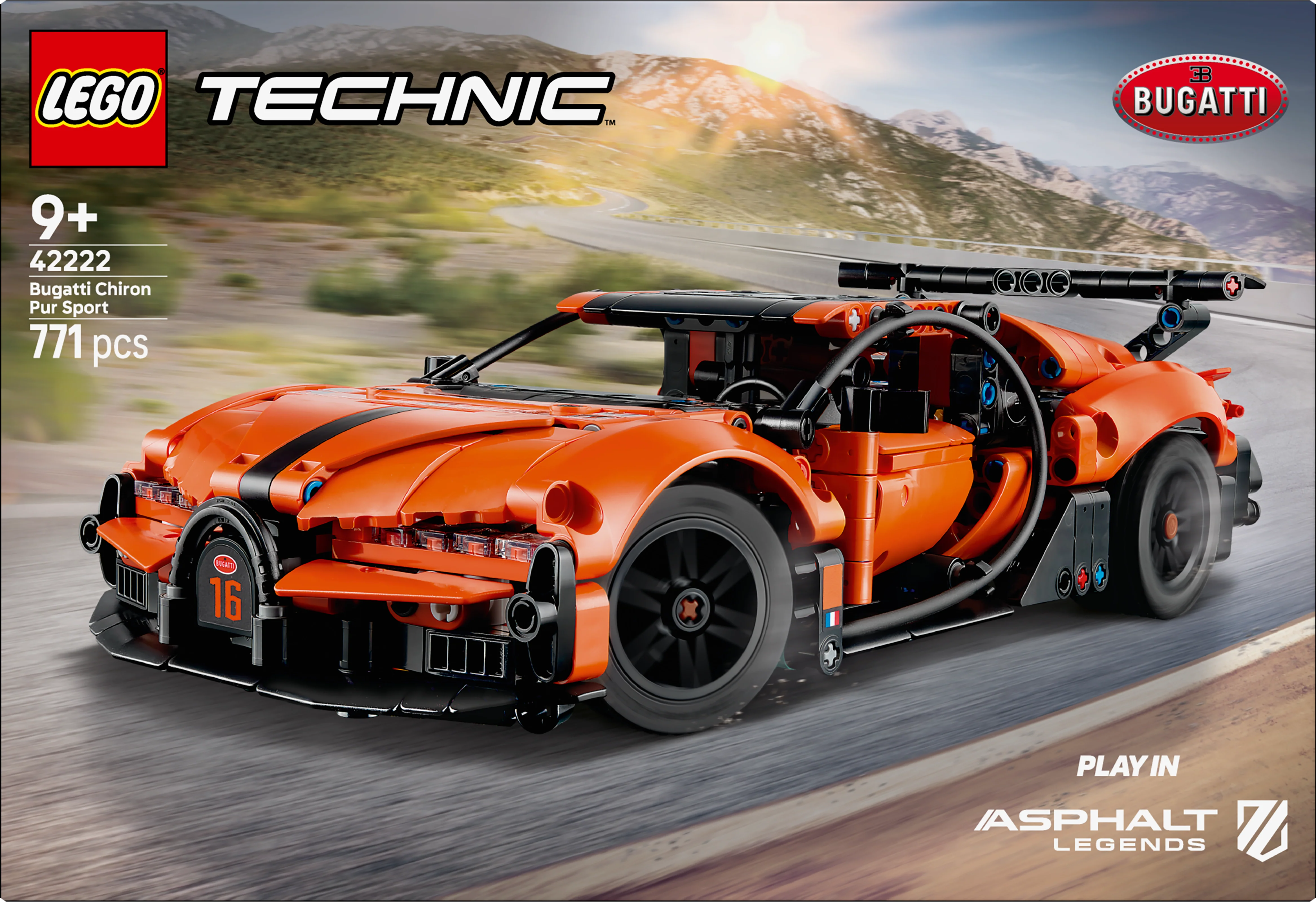 LEGO 42222 Technic Bugatti Chiron Pur Sport Hypercar