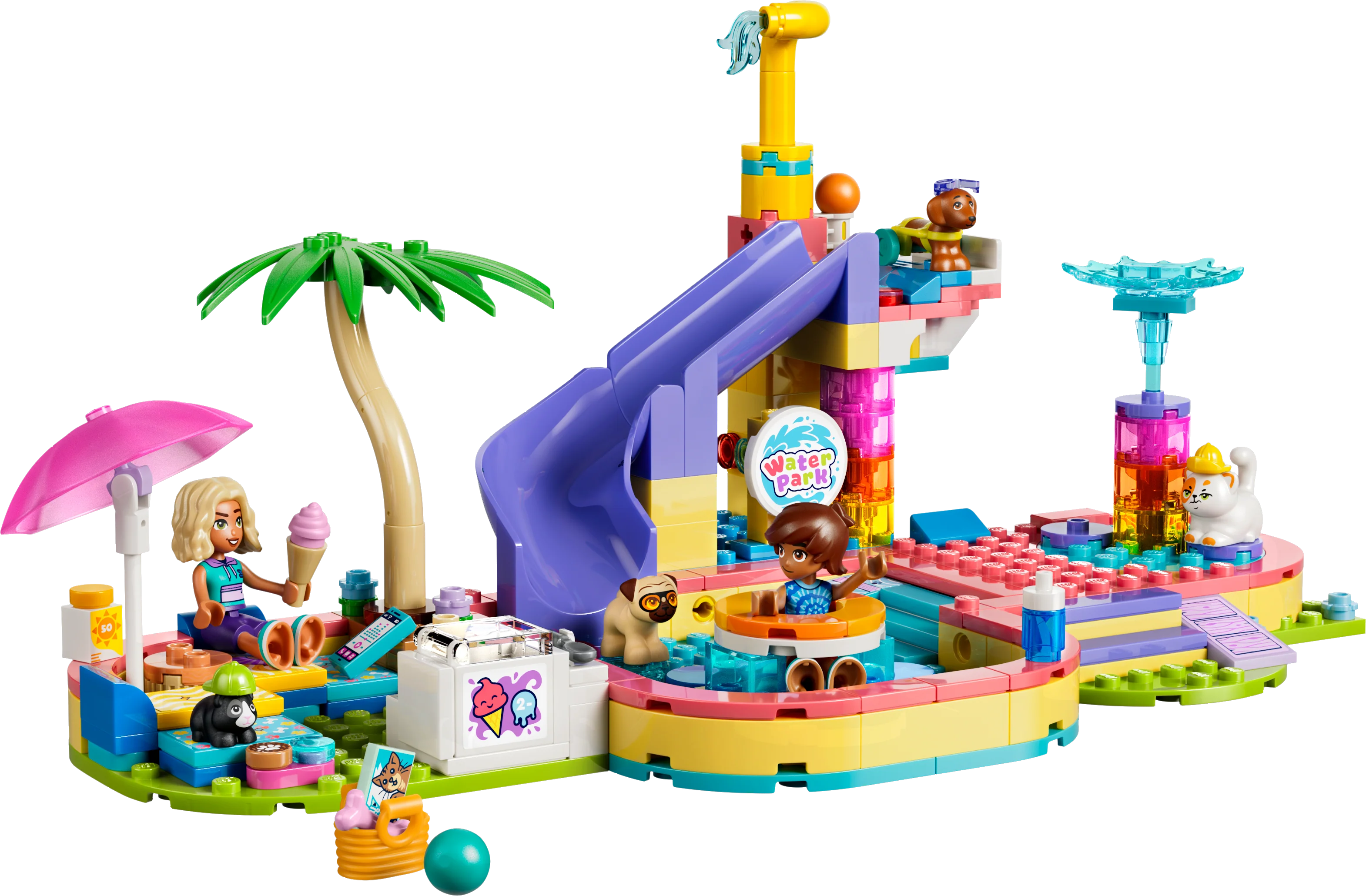 LEGO 42676 Friends Fun Water Park Day Building Toy Playset - Image 2