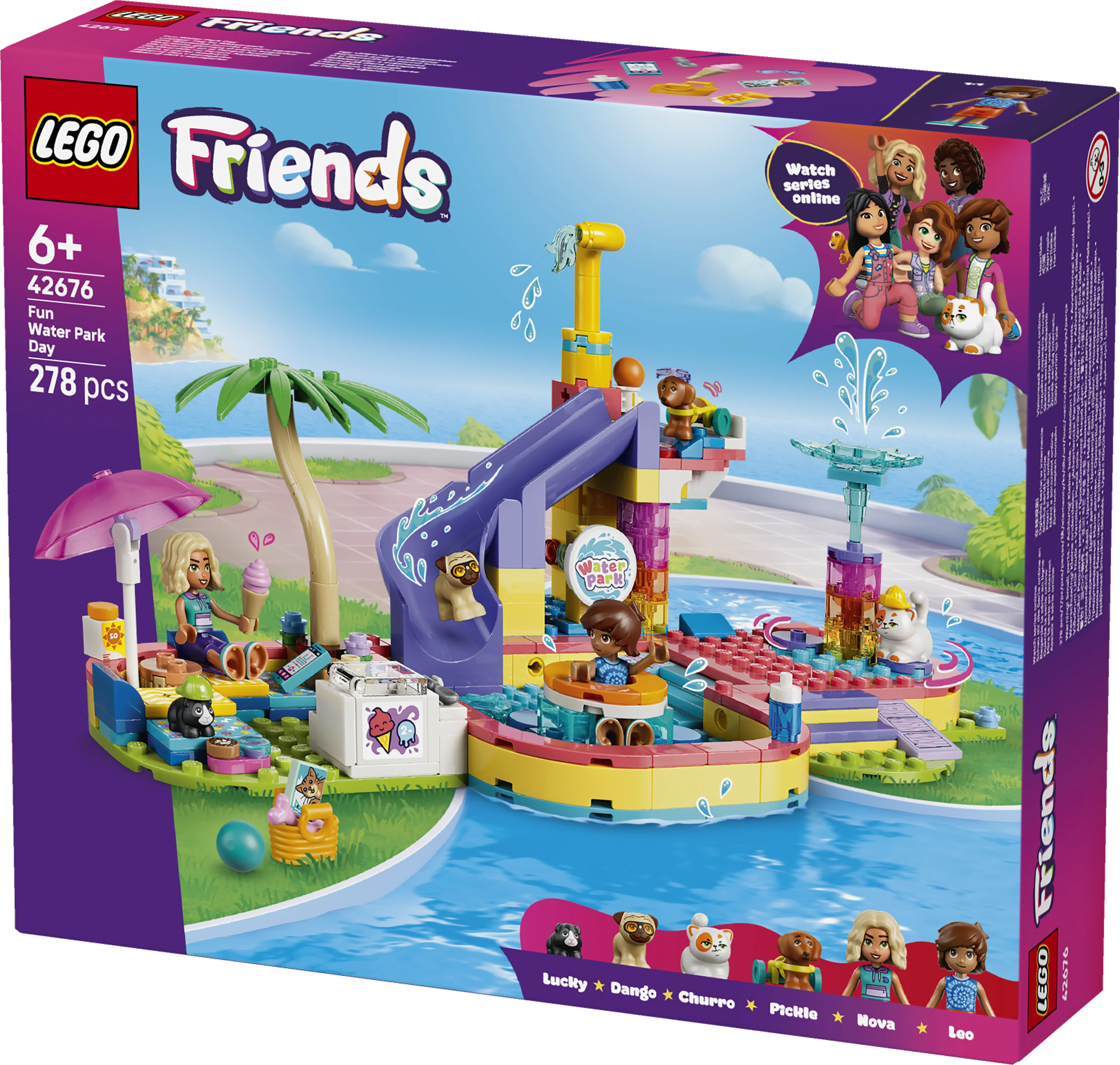 LEGO 42676 Friends Fun Water Park Day Building Toy Playset - Image 3