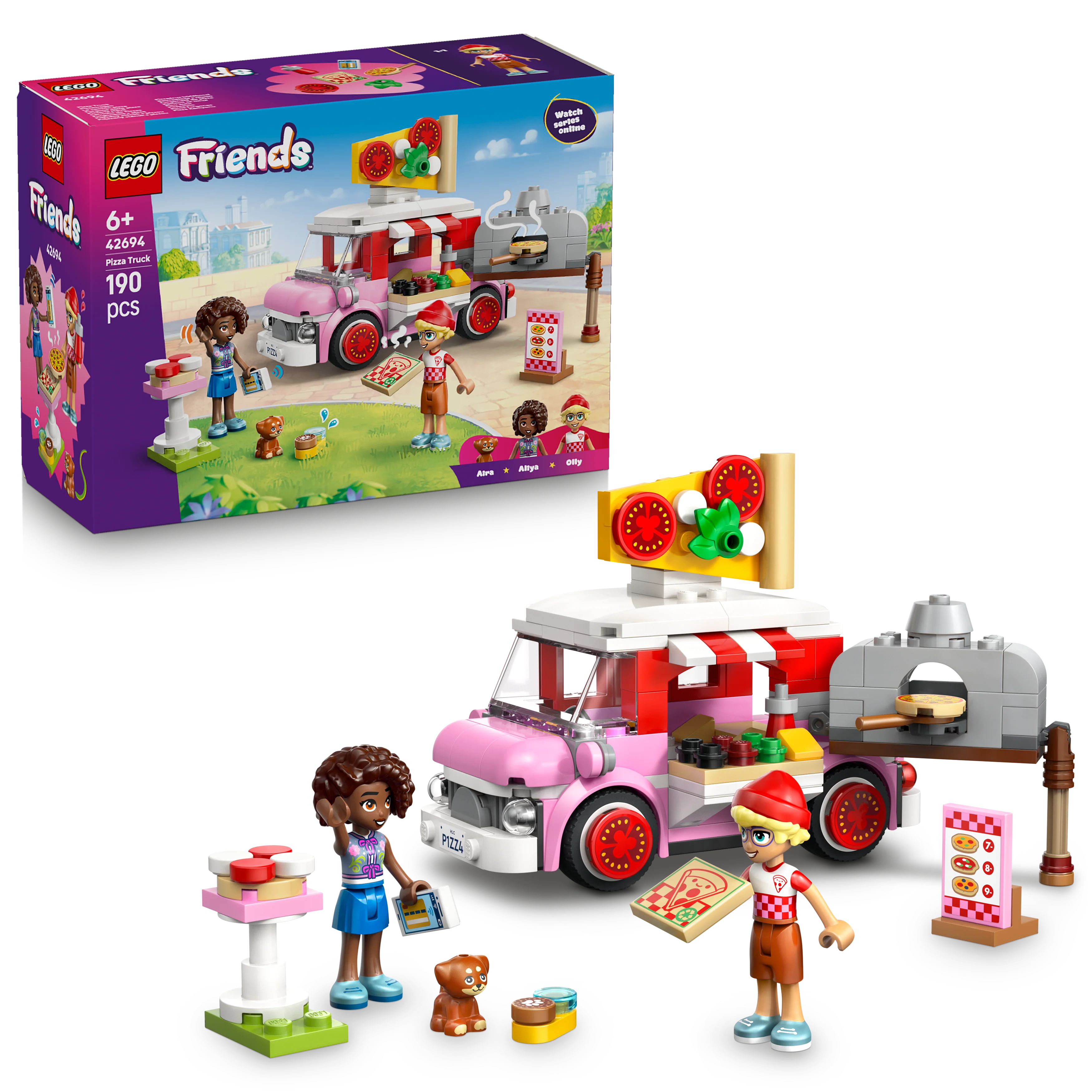 LEGO 42694 Friends Pizza Truck Building Toy Playset - Image 4