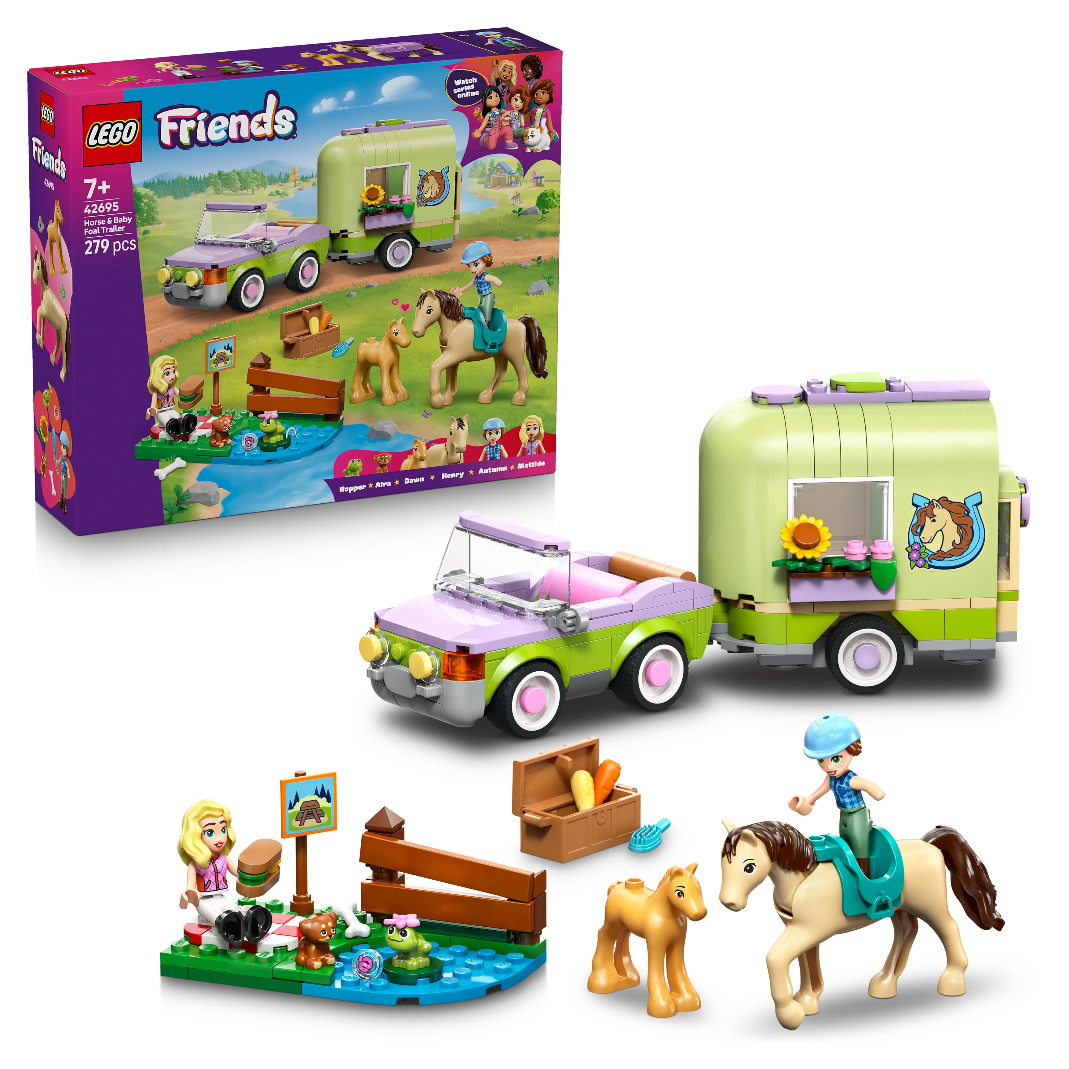 LEGO 42695 Friends Horse & Baby Foal Trailer - Image 2