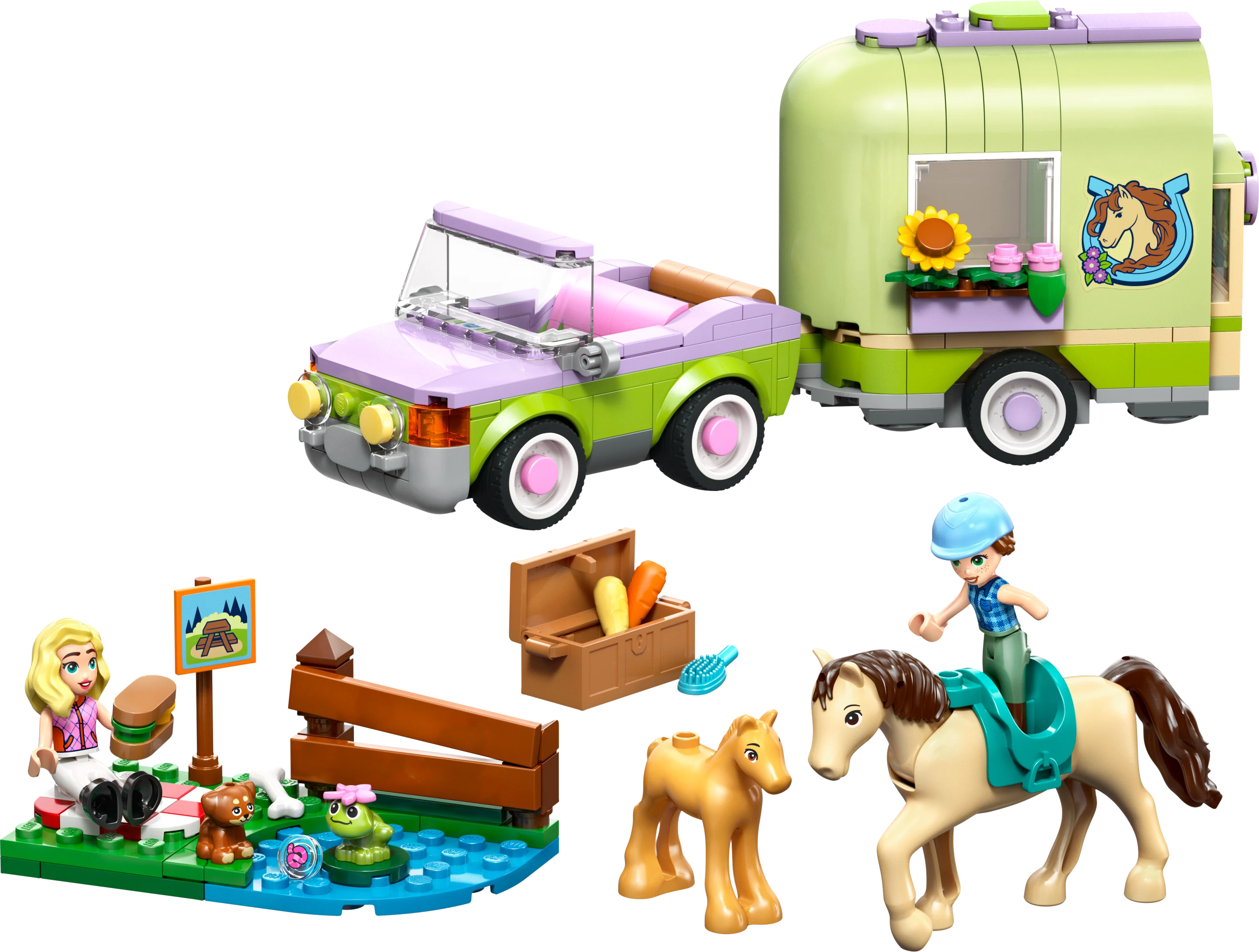 LEGO 42695 Friends Horse & Baby Foal Trailer - Image 3
