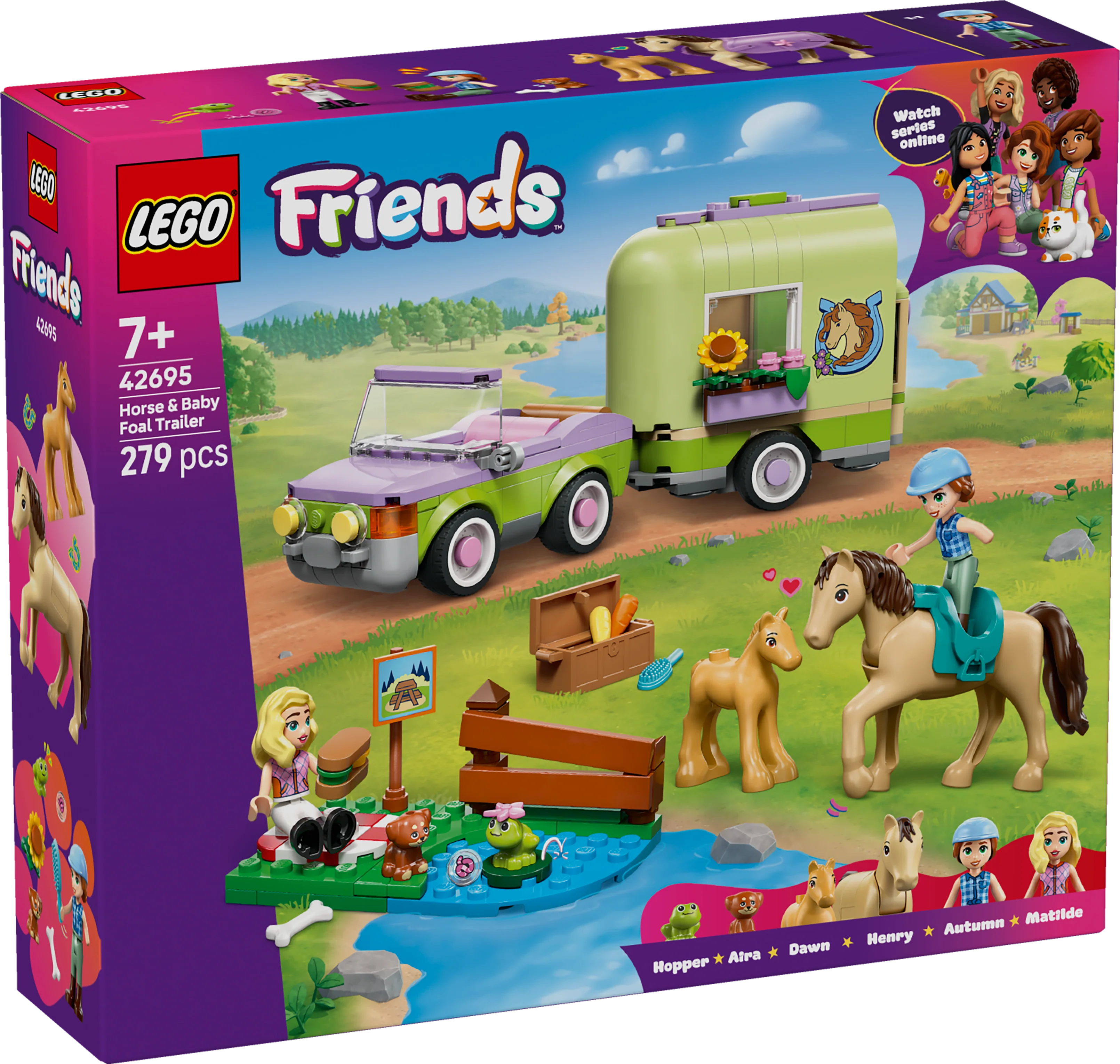 LEGO 42695 Friends Horse & Baby Foal Trailer - Image 4