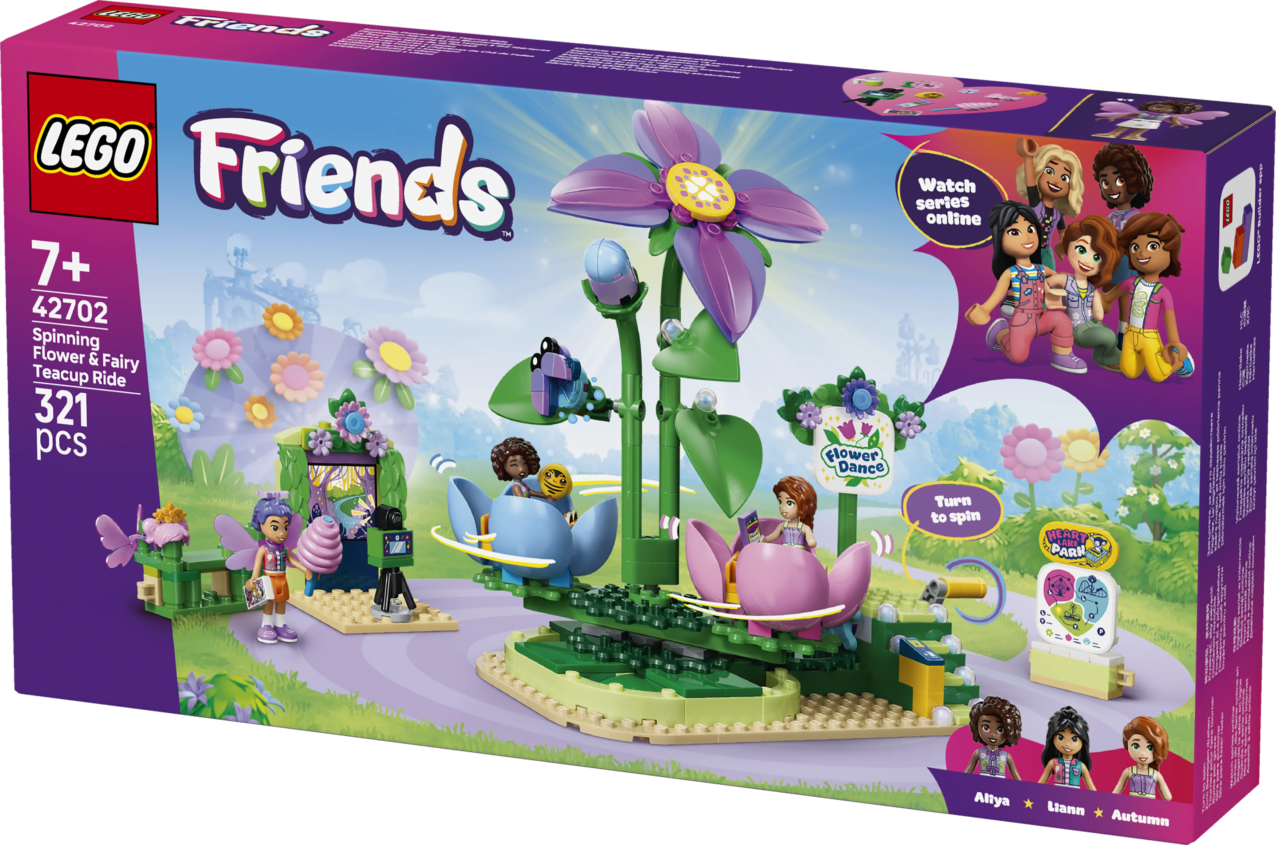 LEGO 42702 Friends Spinning Flower & Fairy Teacup Ride Toy - Image 3