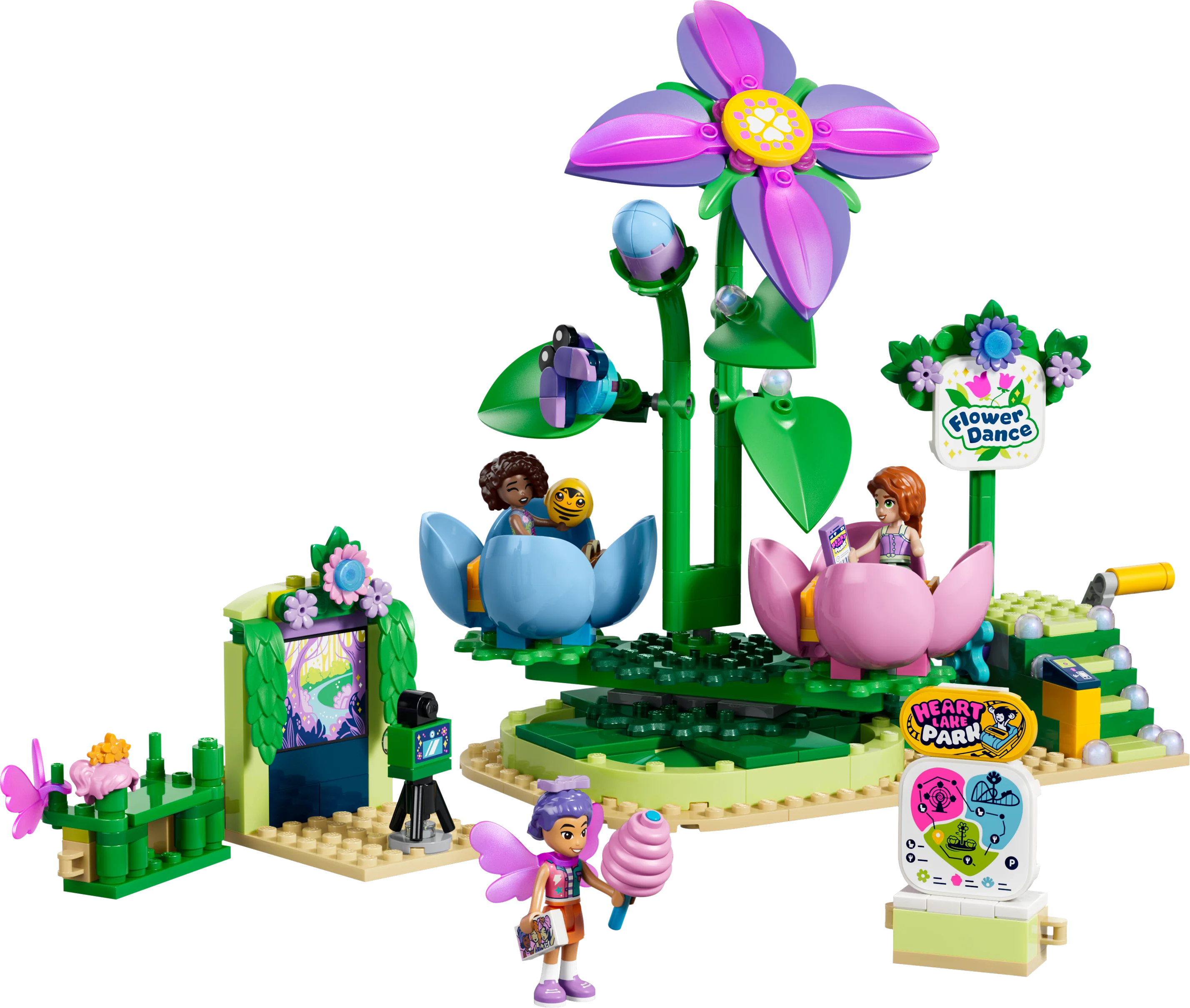 LEGO 42702 Friends Spinning Flower & Fairy Teacup Ride Toy - Image 4