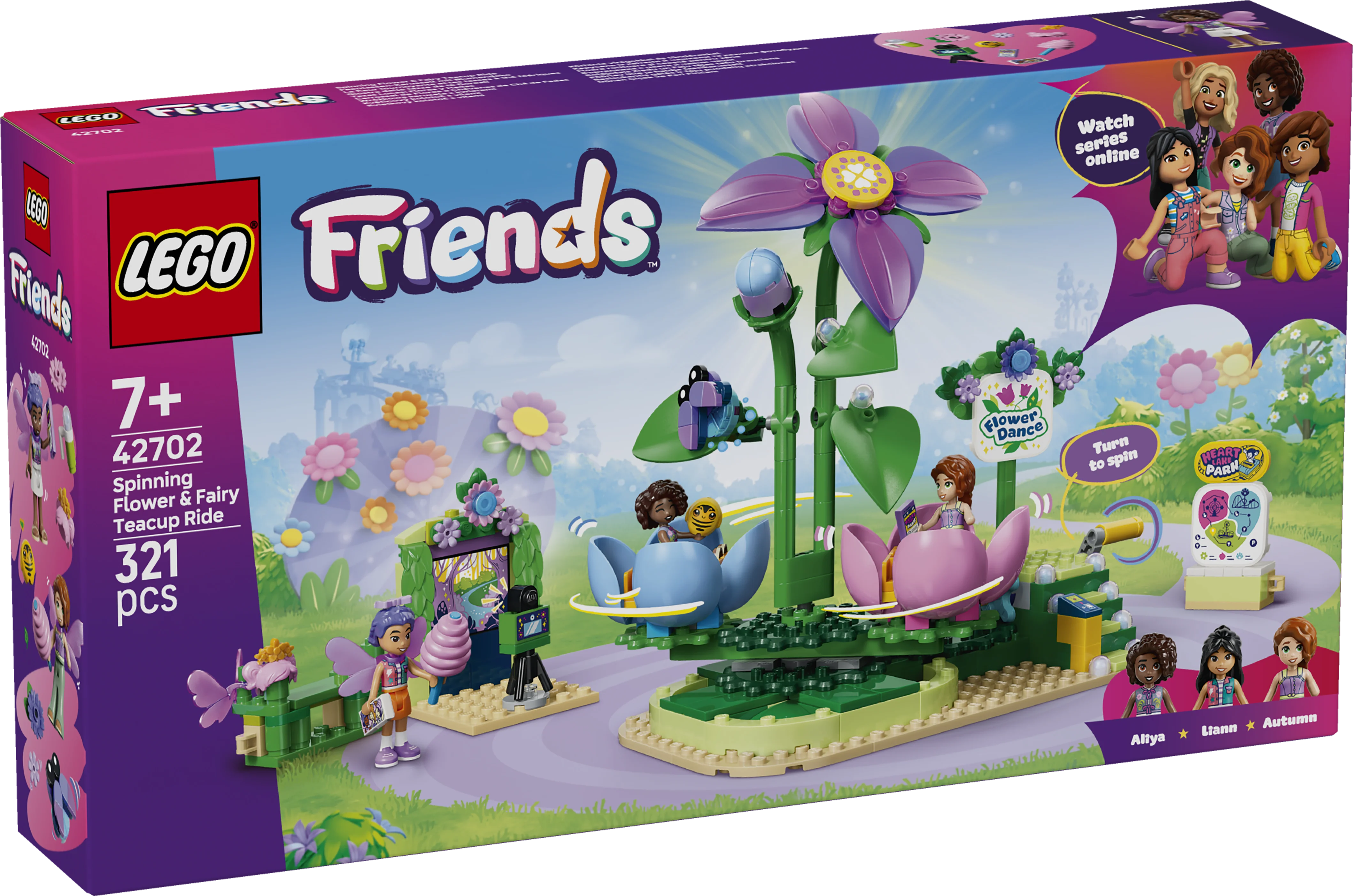 LEGO 42702 Friends Spinning Flower & Fairy Teacup Ride Toy - Image 5