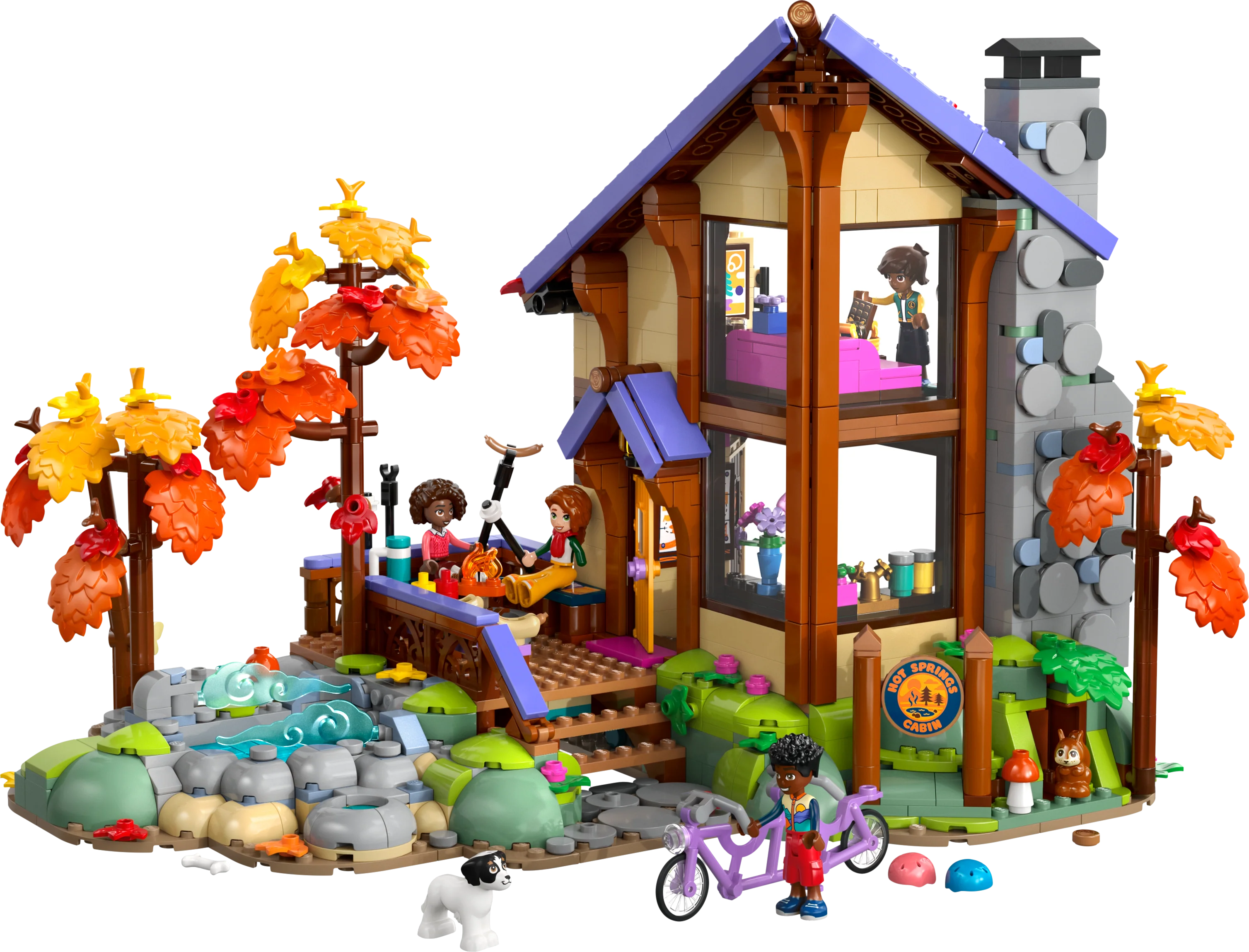 LEGO 42705 Friends Cozy Fall Forest Cabin Building Toy - Image 2