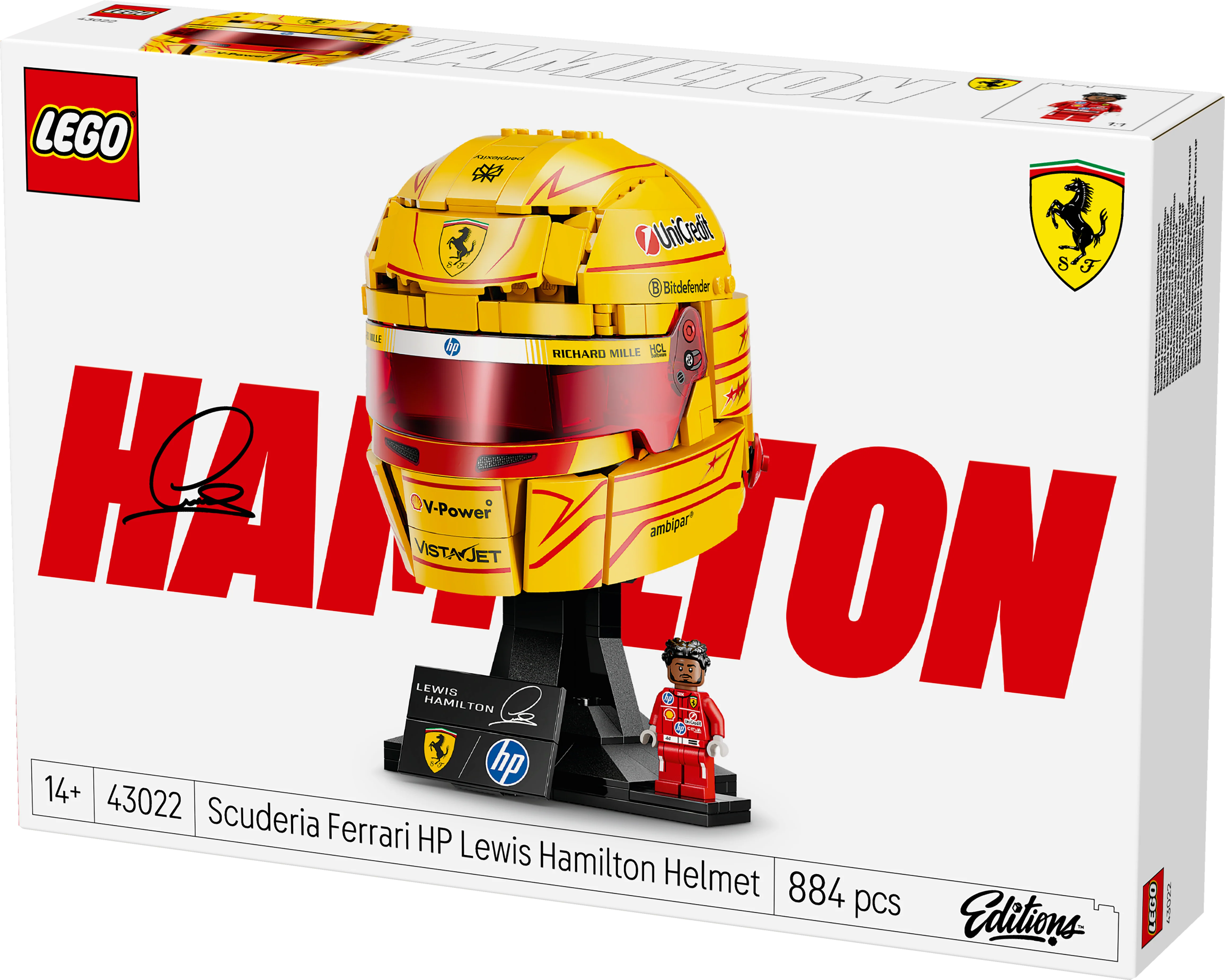 LEGO 43022 Editions Formula 1 Scuderia Ferrari HP Lewis Hamilton Helmet - Image 2
