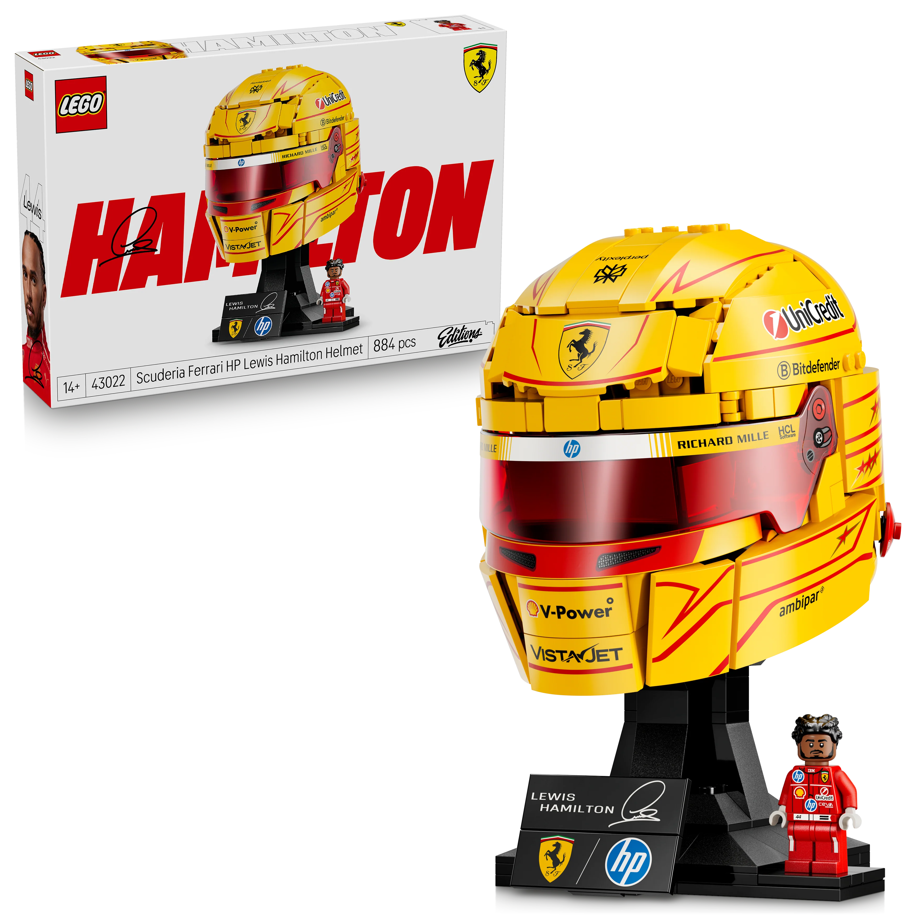 LEGO 43022 Editions Formula 1 Scuderia Ferrari HP Lewis Hamilton Helmet - Image 3