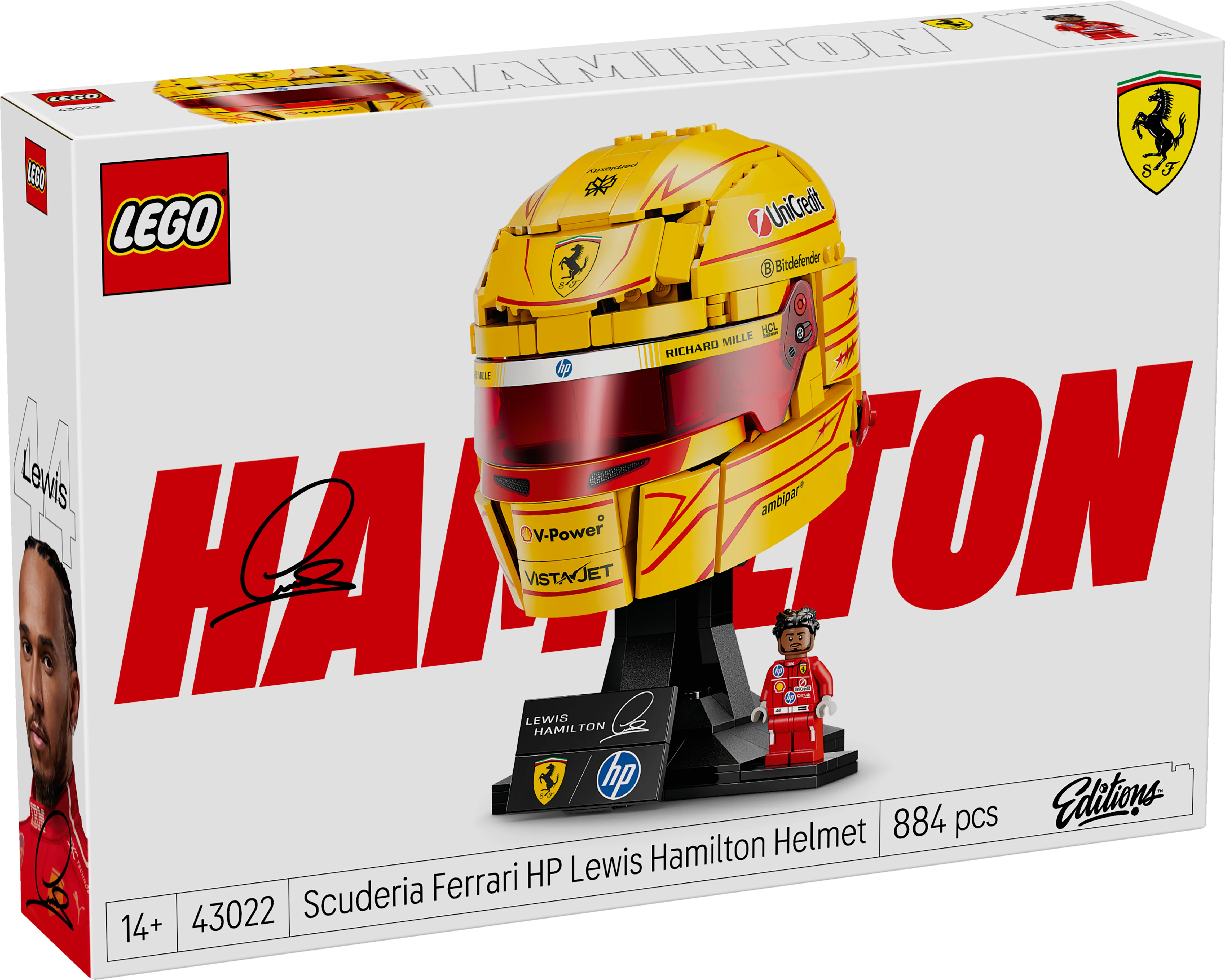 LEGO 43022 Editions Formula 1 Scuderia Ferrari HP Lewis Hamilton Helmet - Image 5