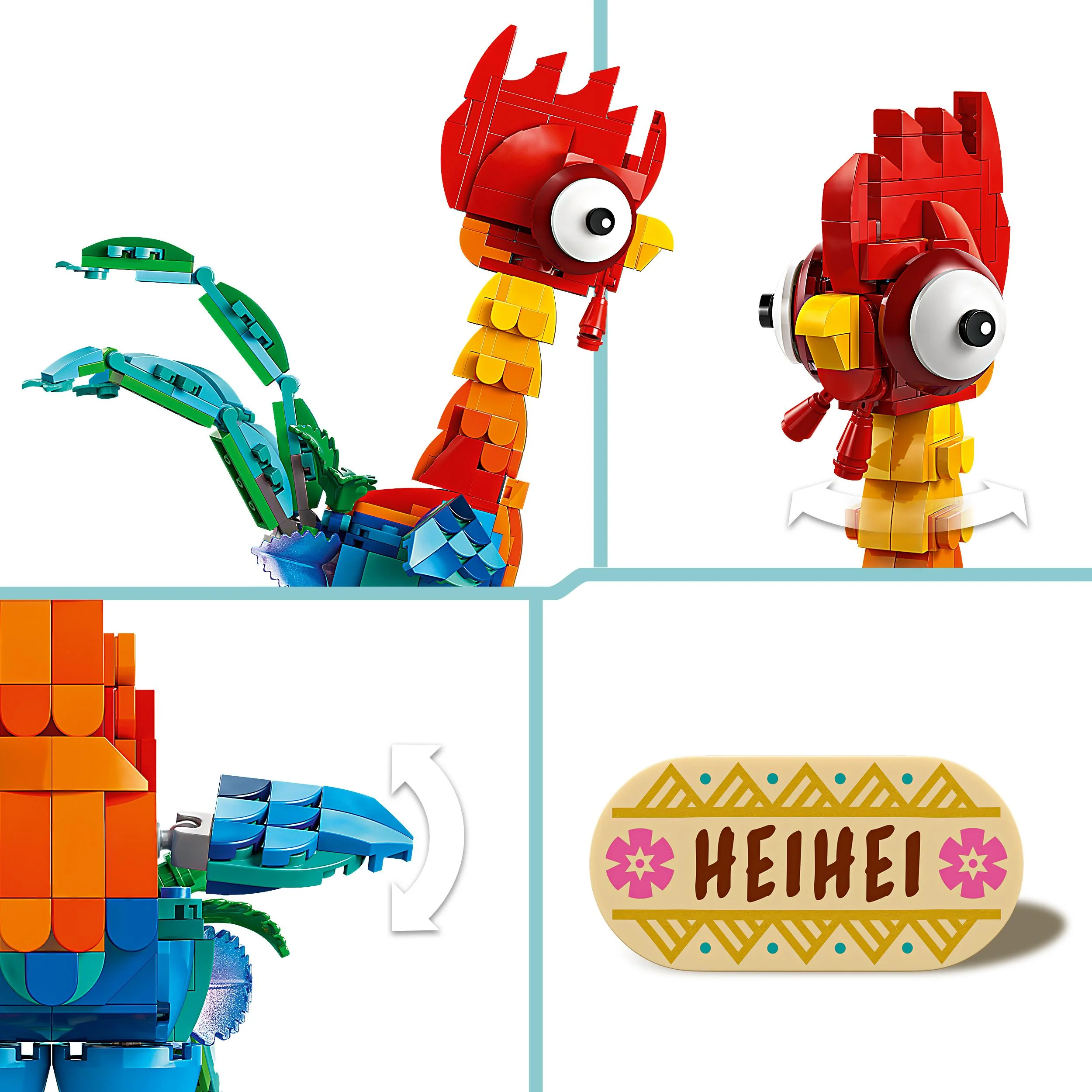 LEGO 43272 Disney Moana 2 Heihei Animal Building Toy Set - Image 4