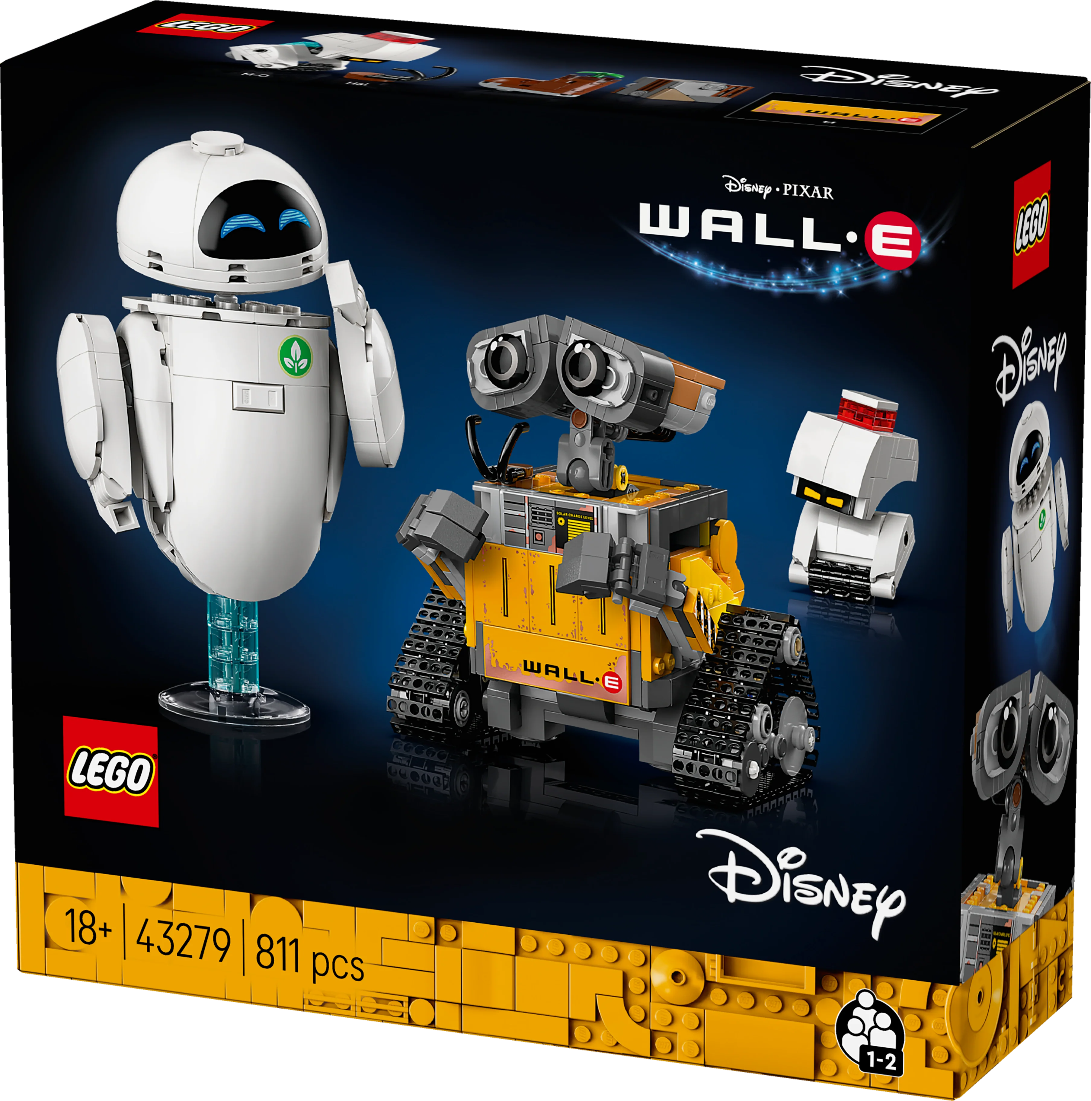 LEGO 43279 Disney and Pixar WALL-E and EVE Animated Film Building Set - Image 2