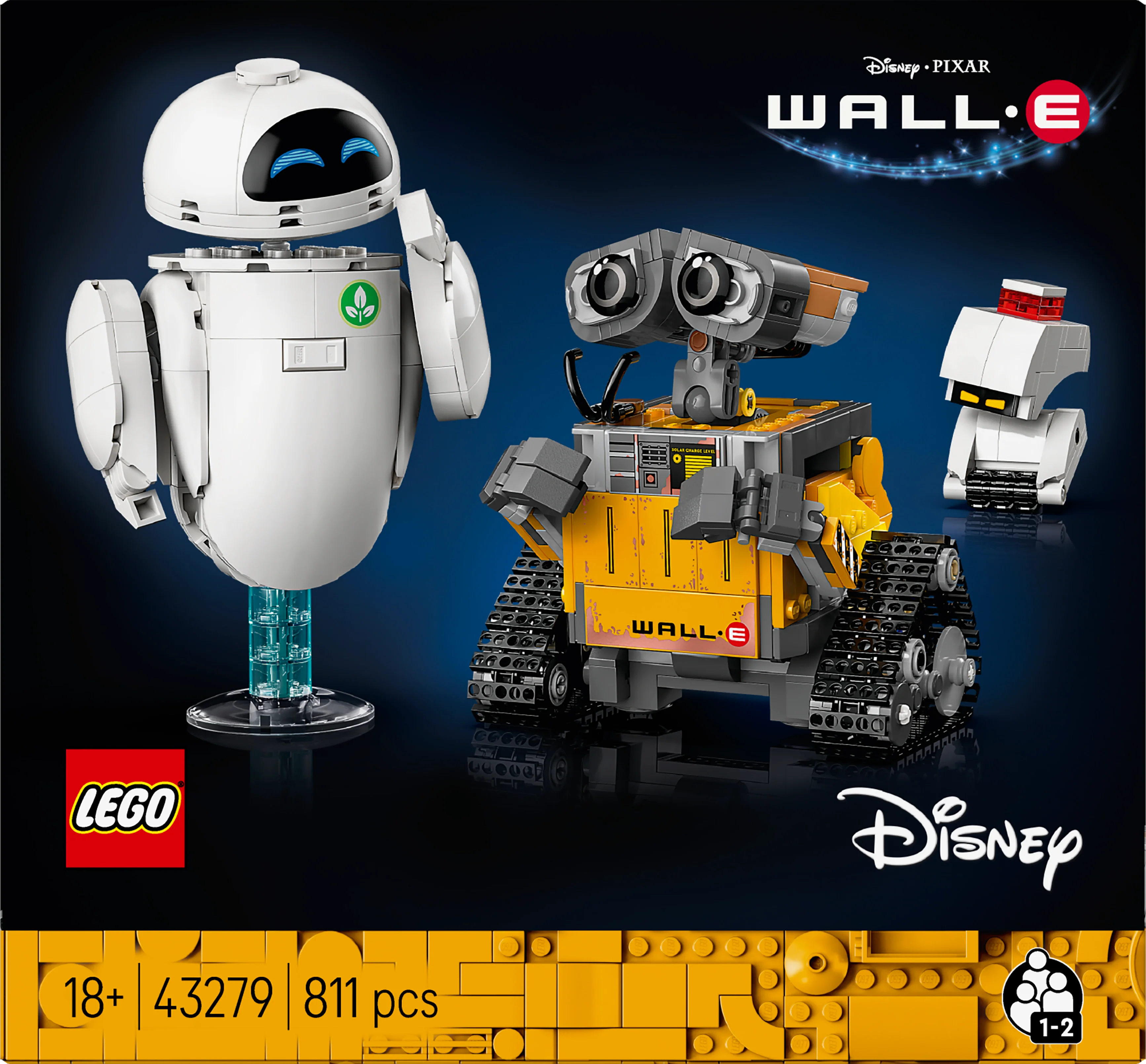 LEGO 43279 Disney and Pixar WALL-E and EVE Animated Film Building Set - Image 3