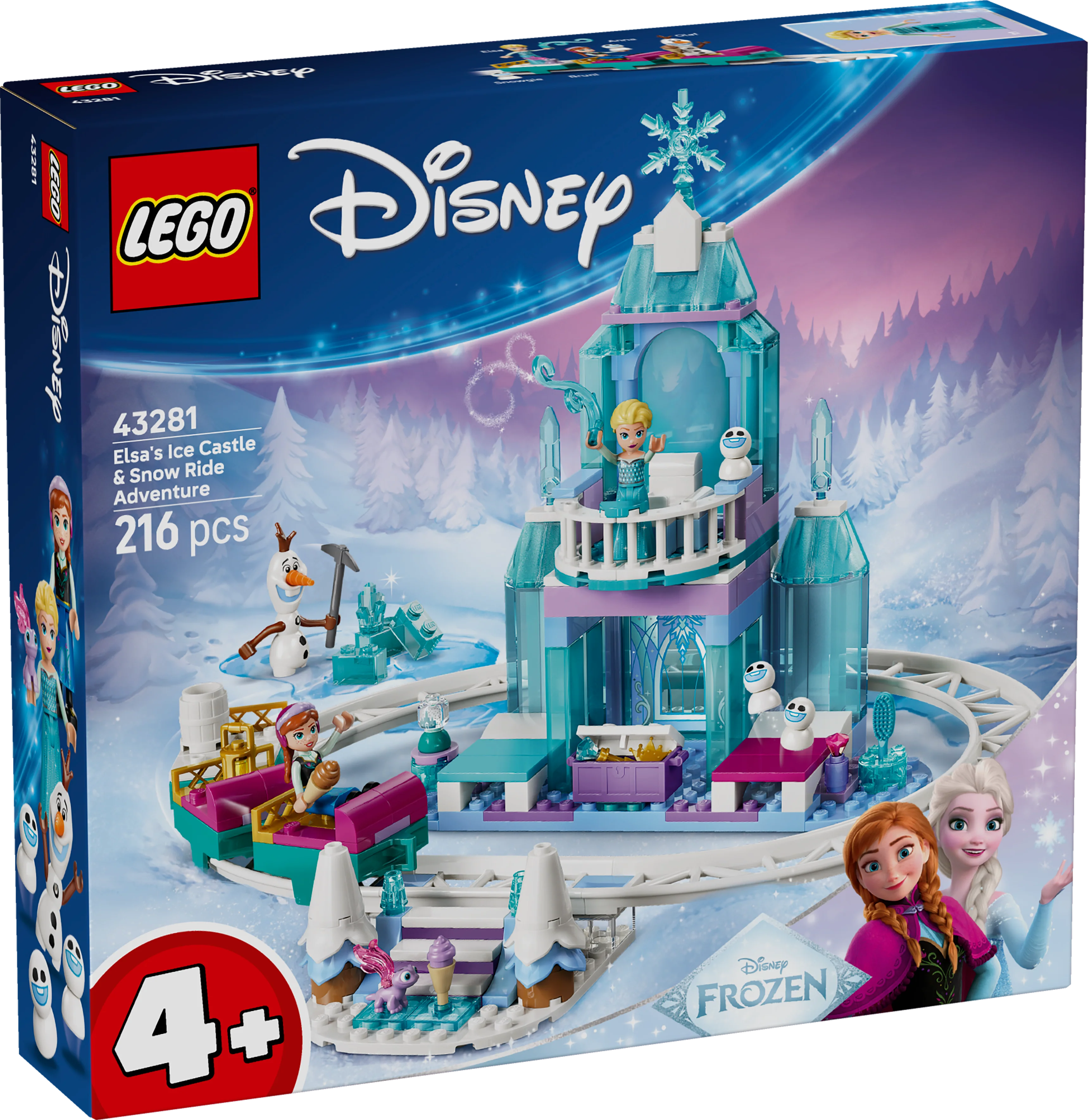 LEGO 43281 Disney Princess Elsa's Ice Castle & Snow Ride Adventure - Image 5