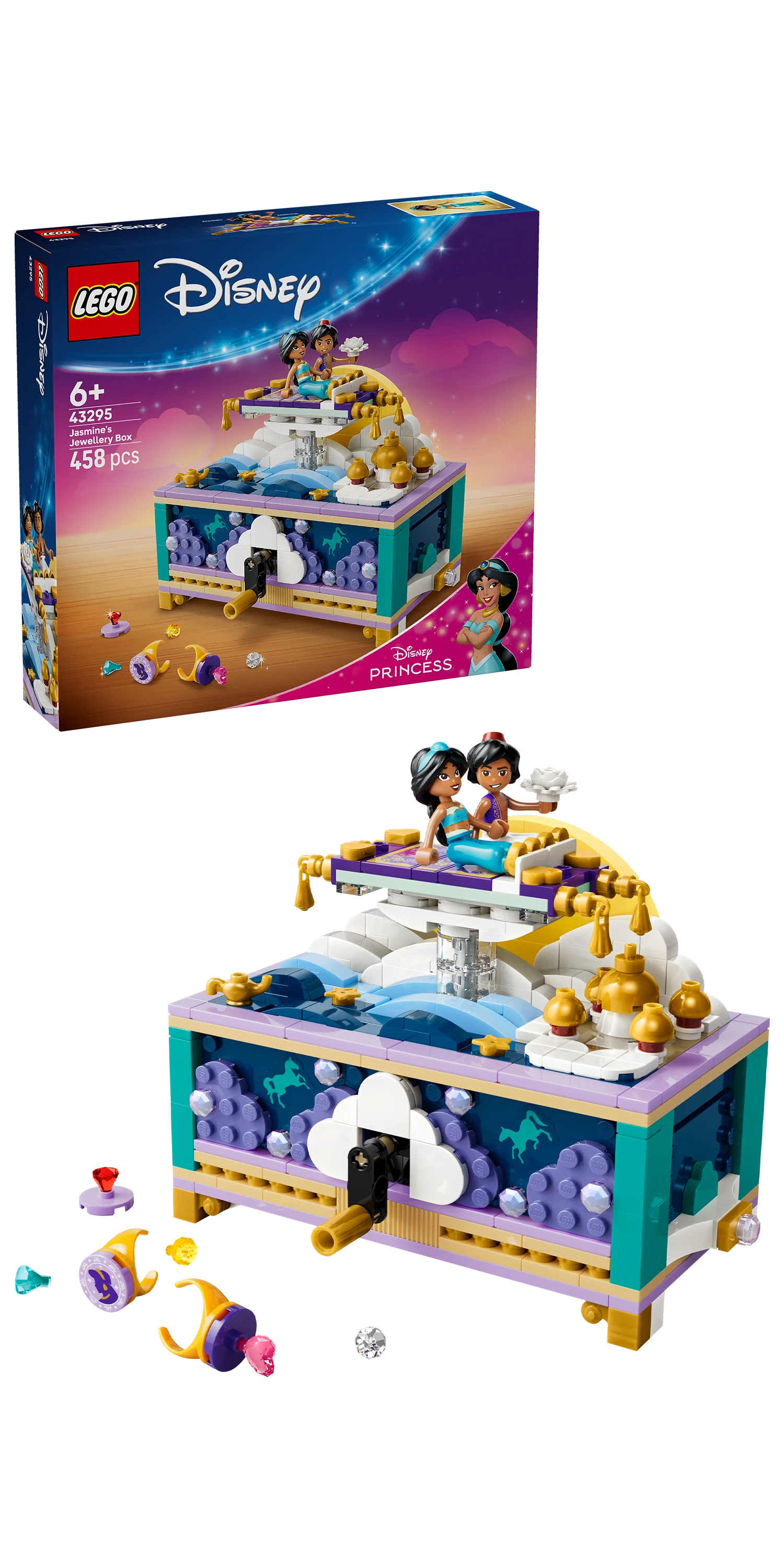 LEGO 43295 Disney Princess Jasmine’s Jewelry Box Building Toy - Image 4