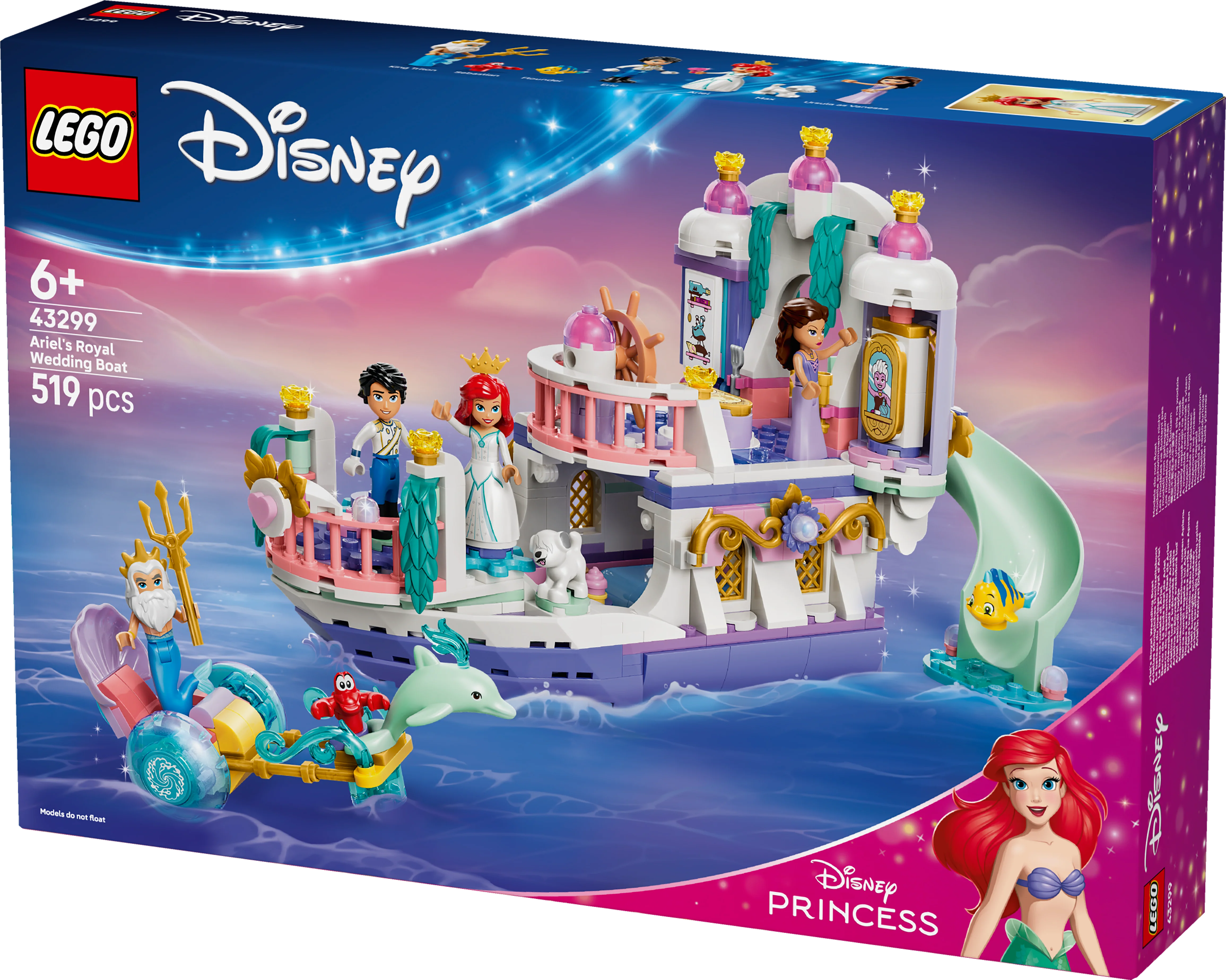 LEGO 43299Disney Princess Ariel’s Royal Wedding Boat - Image 5