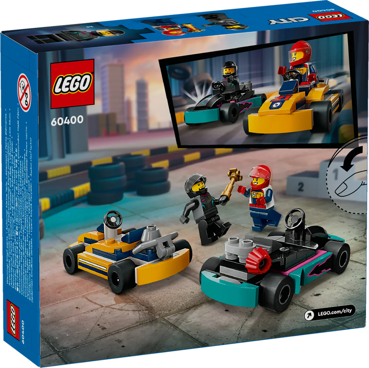 LEGO 60400 City Go-Karts and Race Drivers Vehicle Toys Set - Image 9