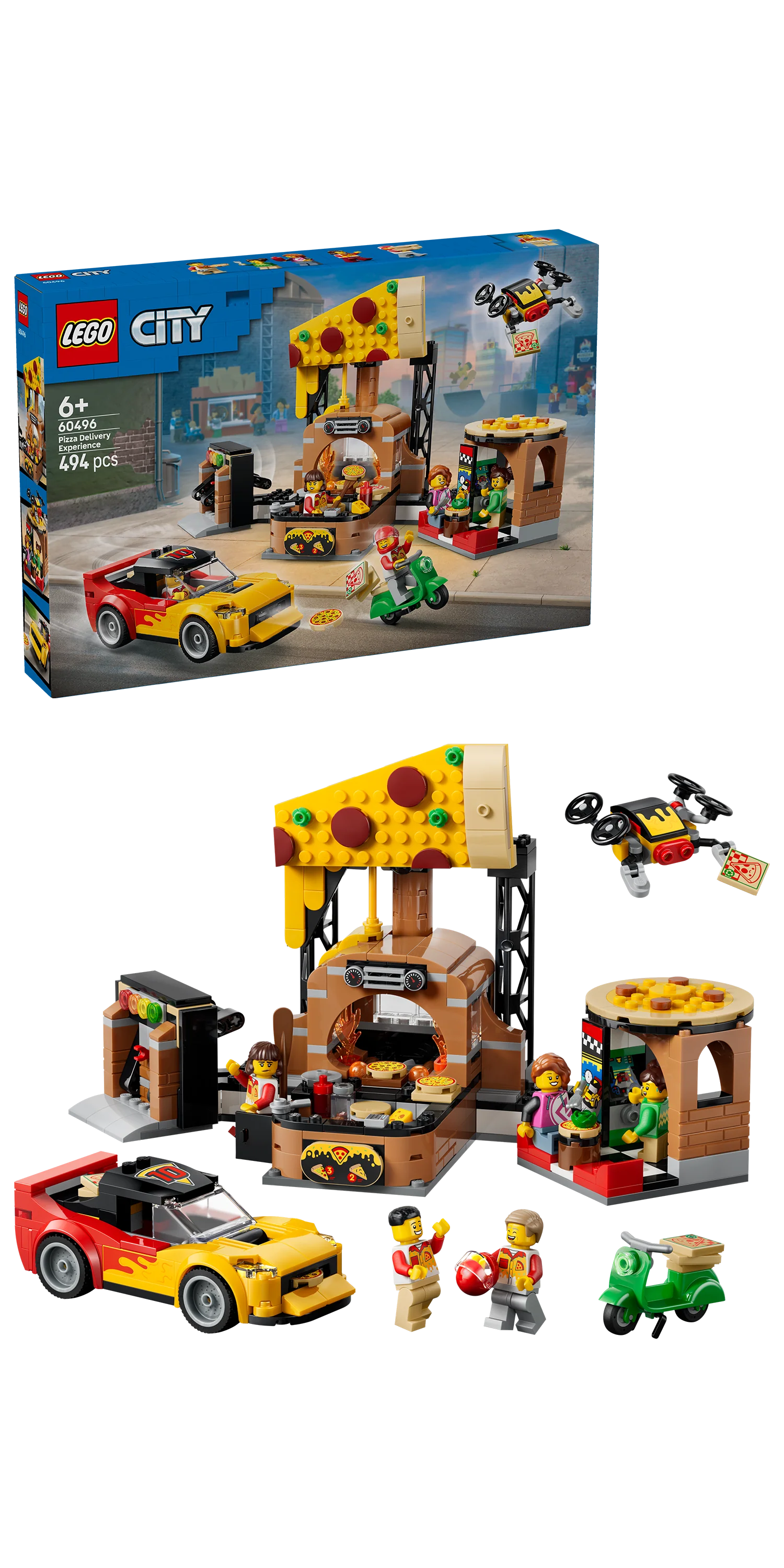 LEGO 60496 City Pizza Delivery Experience with Vehicles - - Image 3