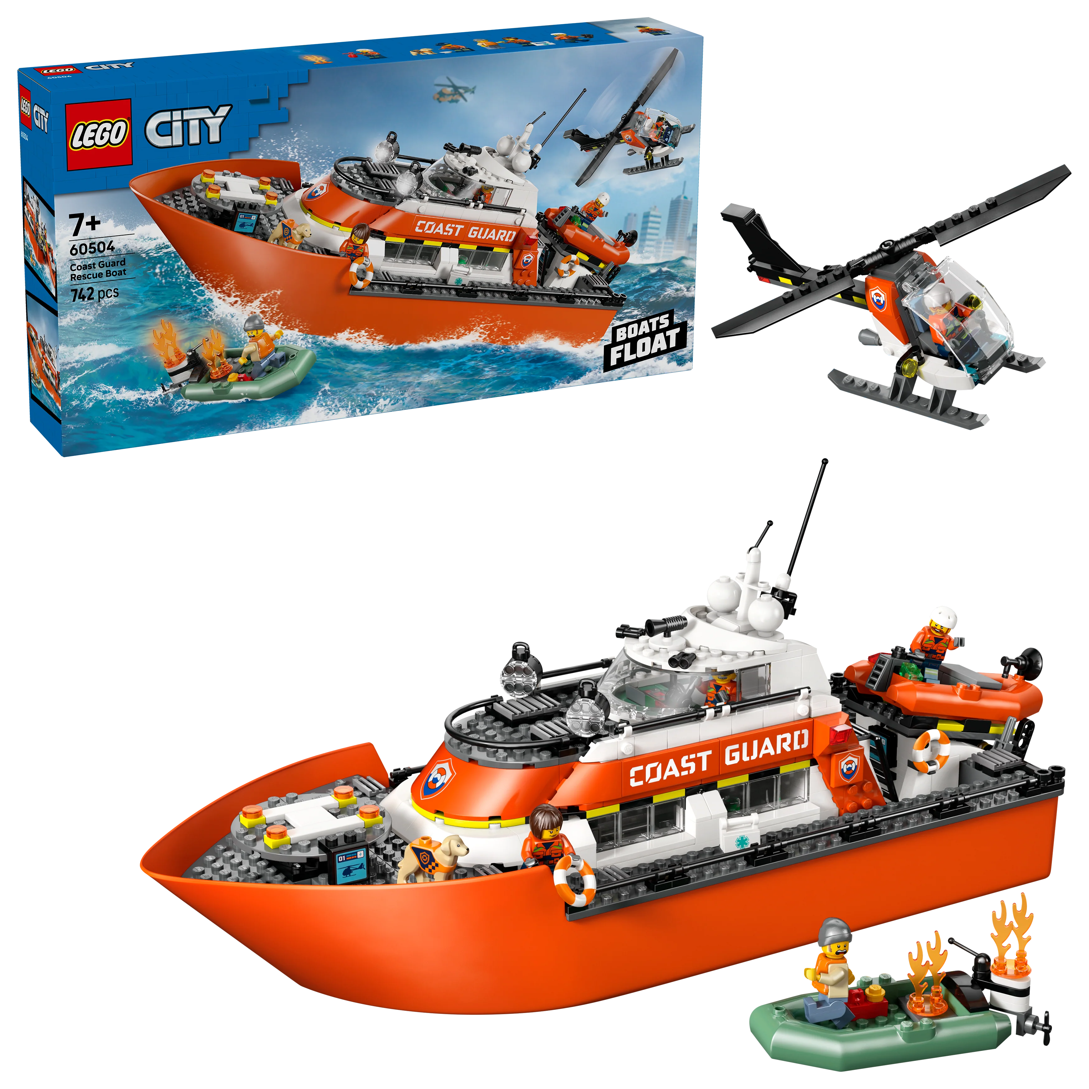 LEGO 60504 City Coast Guard Rescue Boat & Helicopter - Image 2