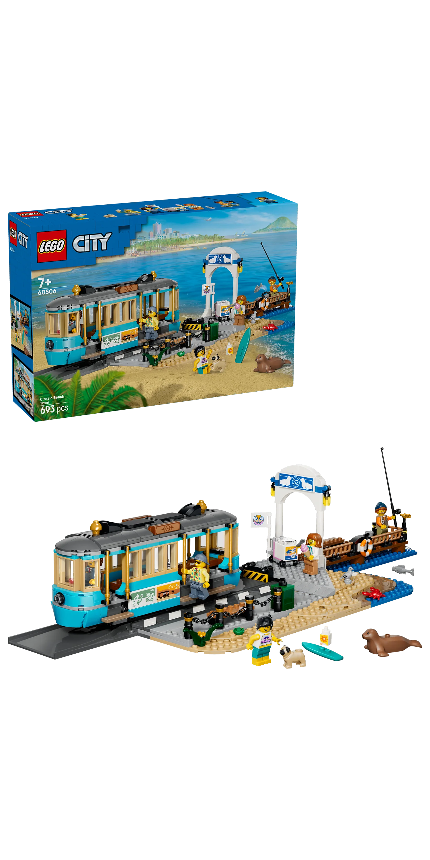 LEGO 60506 City Classic Beach Streetcar - Train Toys - Image 4