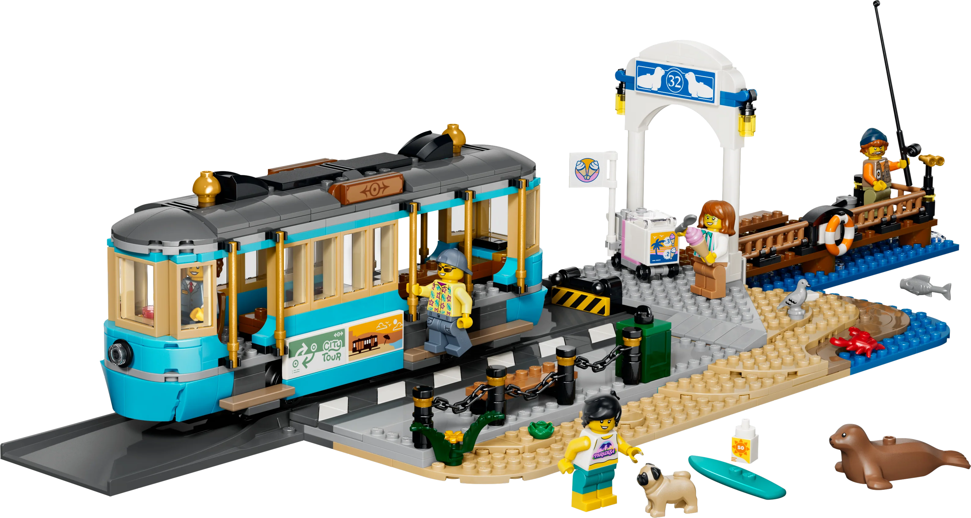 LEGO 60506 City Classic Beach Streetcar - Train Toys - Image 5
