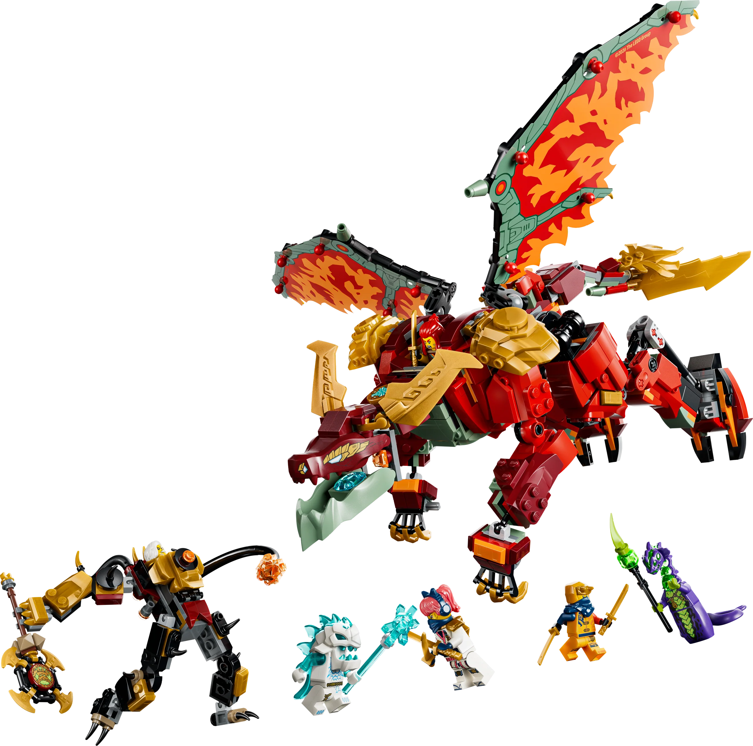 LEGO 71868 NINJAGO Wyldfyre's Transforming Dragon Mech - Image 4